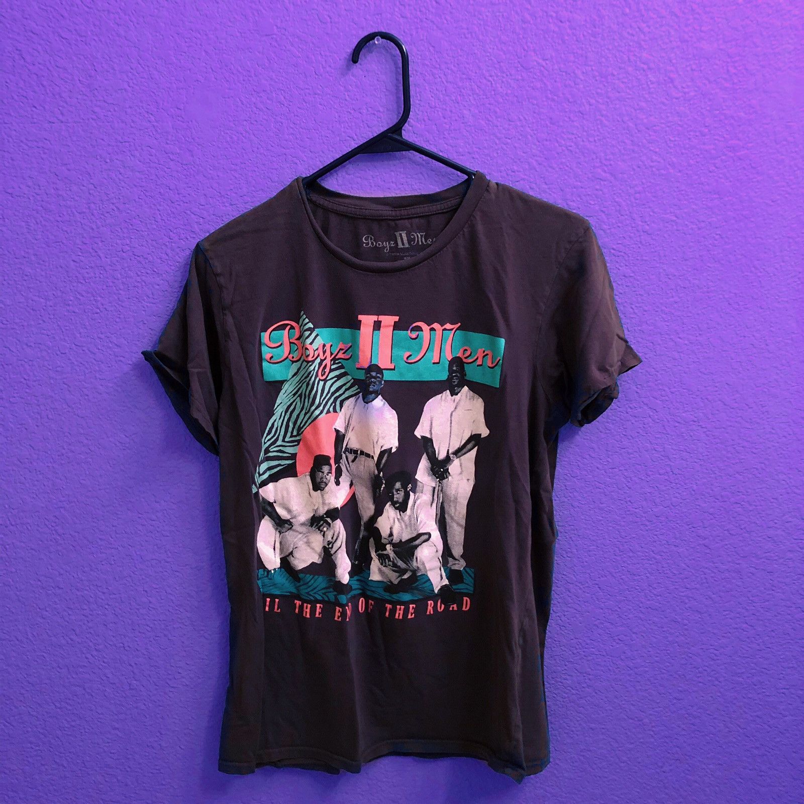 T-shirt Vintage Boyz II Homme 'R U Down' 1995 - Rap/R&B - Taille XL Noir