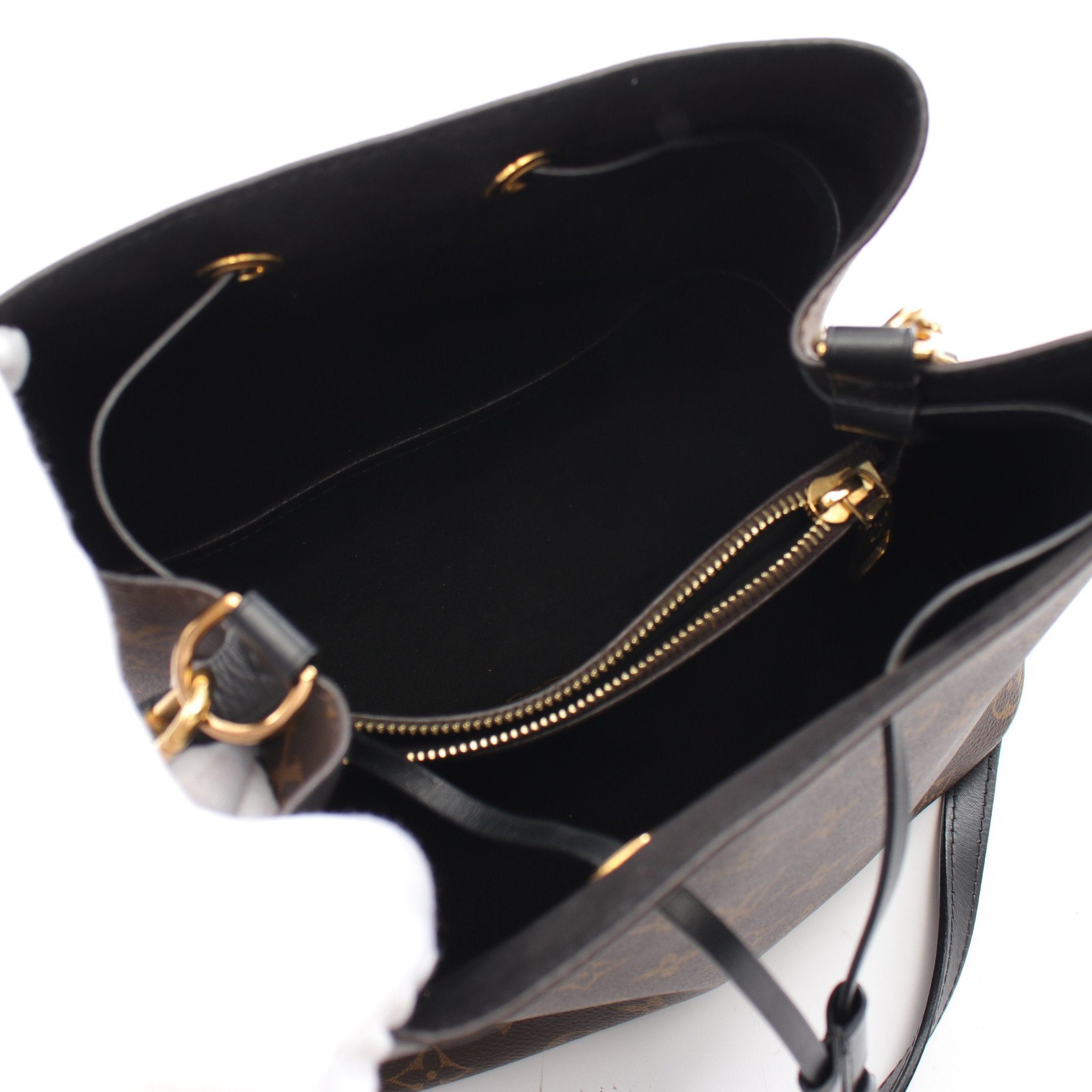 Louis Vuitton Louis Vuitton Neo Noe Monogram Noir Shoulder Bag Leather Brown Black Size ONE SIZE - 3 Thumbnail