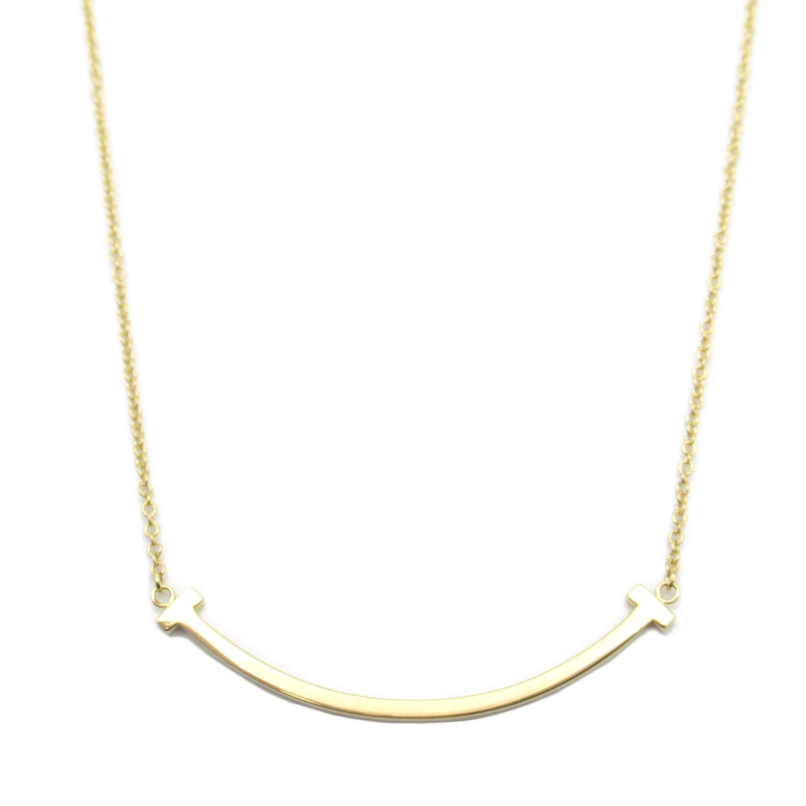 Tiffany & Co. Tiffany Co T Smile Small Necklace K18 (Yellow Gold) Gold Size ONE SIZE - 2 Thumbnail