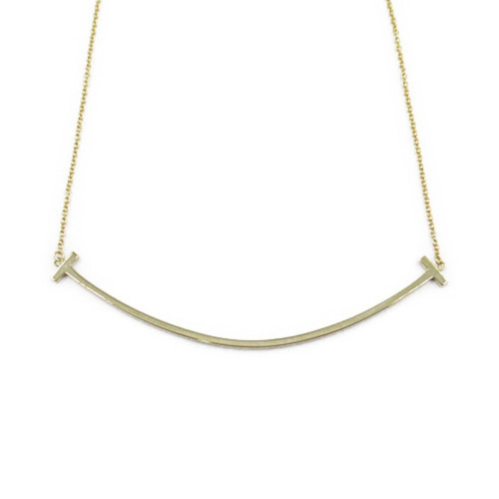 Tiffany & Co. Tiffany Co T-Smile Large Necklace K18 (Yellow Gold) Gold Size ONE SIZE - 2 Thumbnail