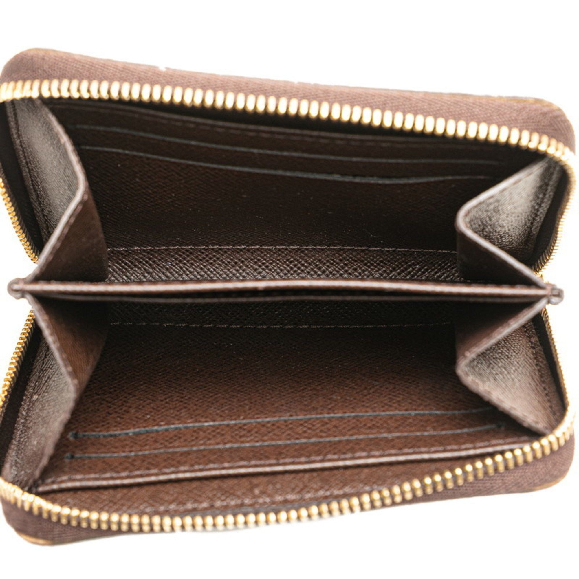 Louis Vuitton Louis Vuitton Damier Zippy Coin Purse Case N63070 Brown PVC Leather Women's LOUIS VUITTON Size ONE SIZE - 4 Thumbnail