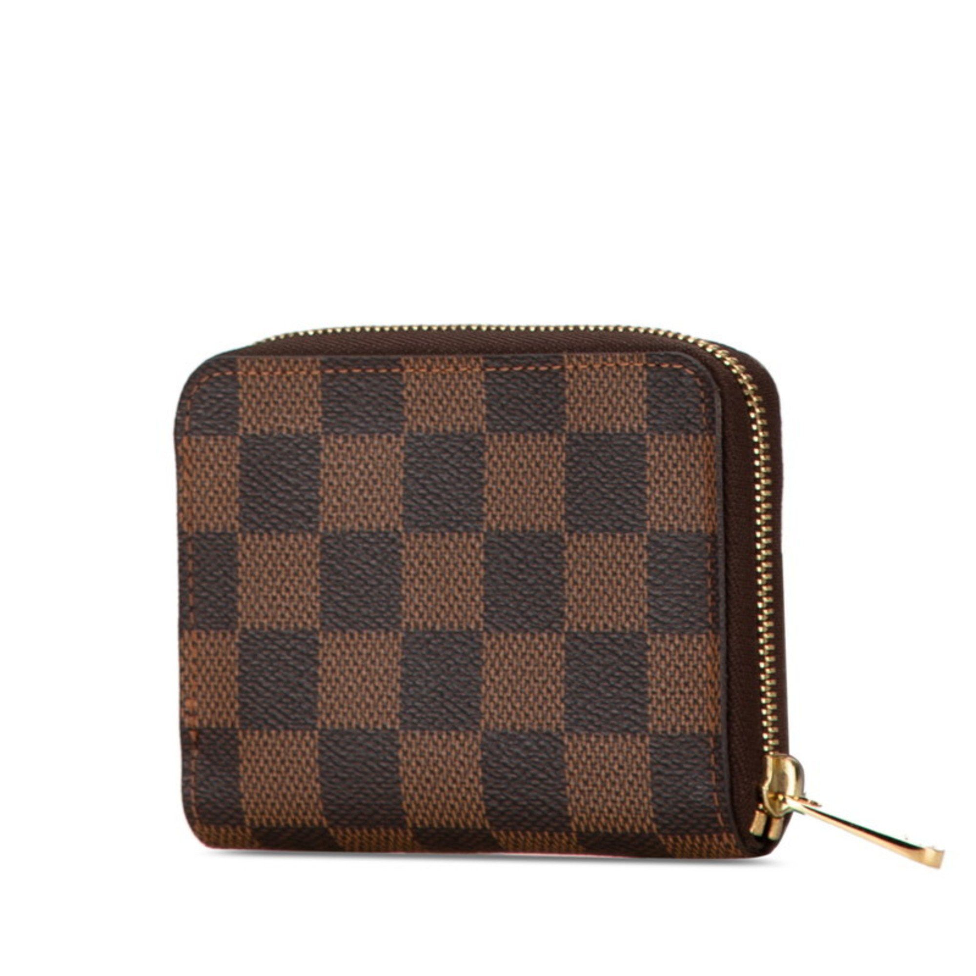 Louis Vuitton Louis Vuitton Damier Zippy Coin Purse Case N63070 Brown PVC Leather Women's LOUIS VUITTON Size ONE SIZE - 2 Thumbnail