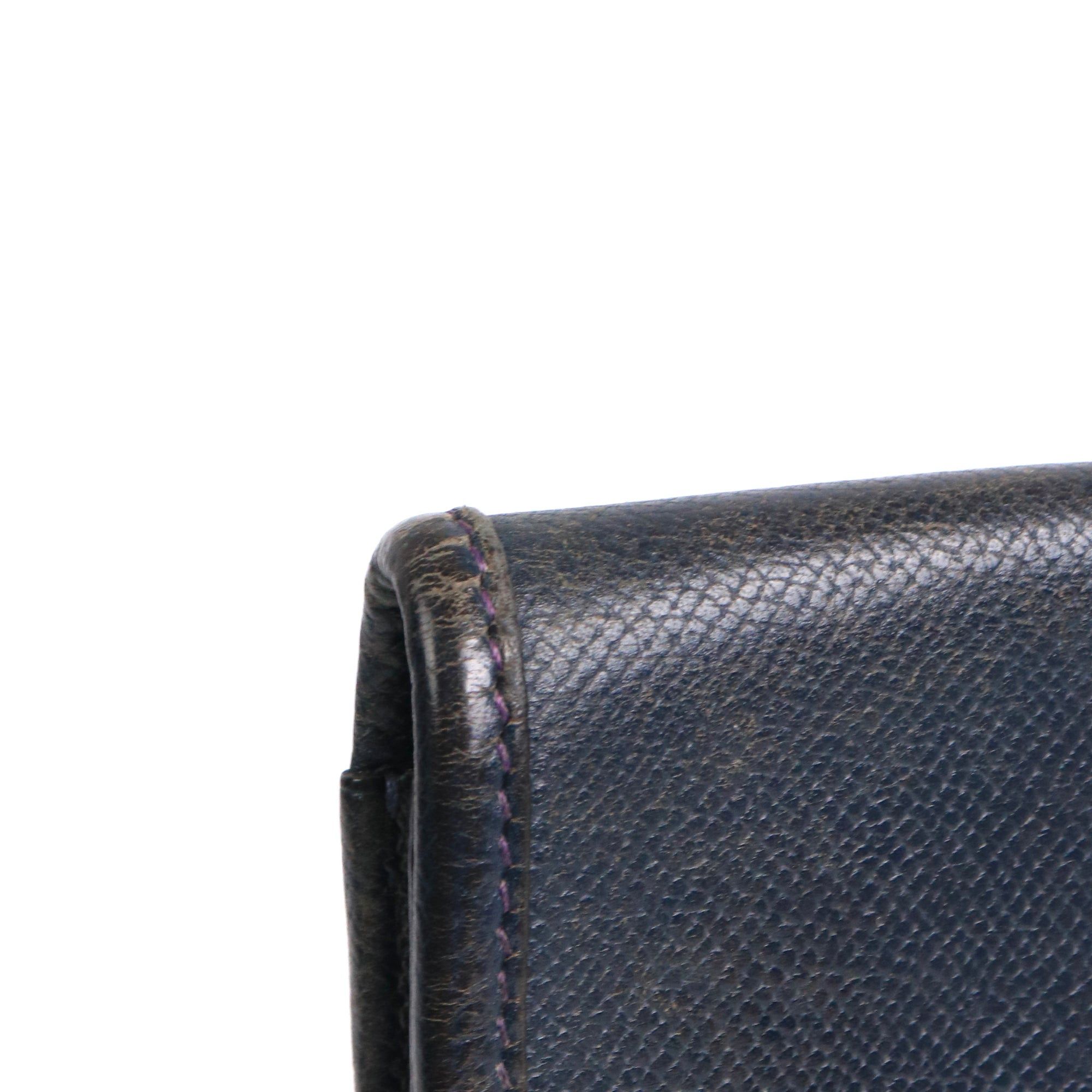 Hermes HERMÈS - Jige Hermès clutch in navy blue epsom leather Size ONE SIZE - 7 Thumbnail