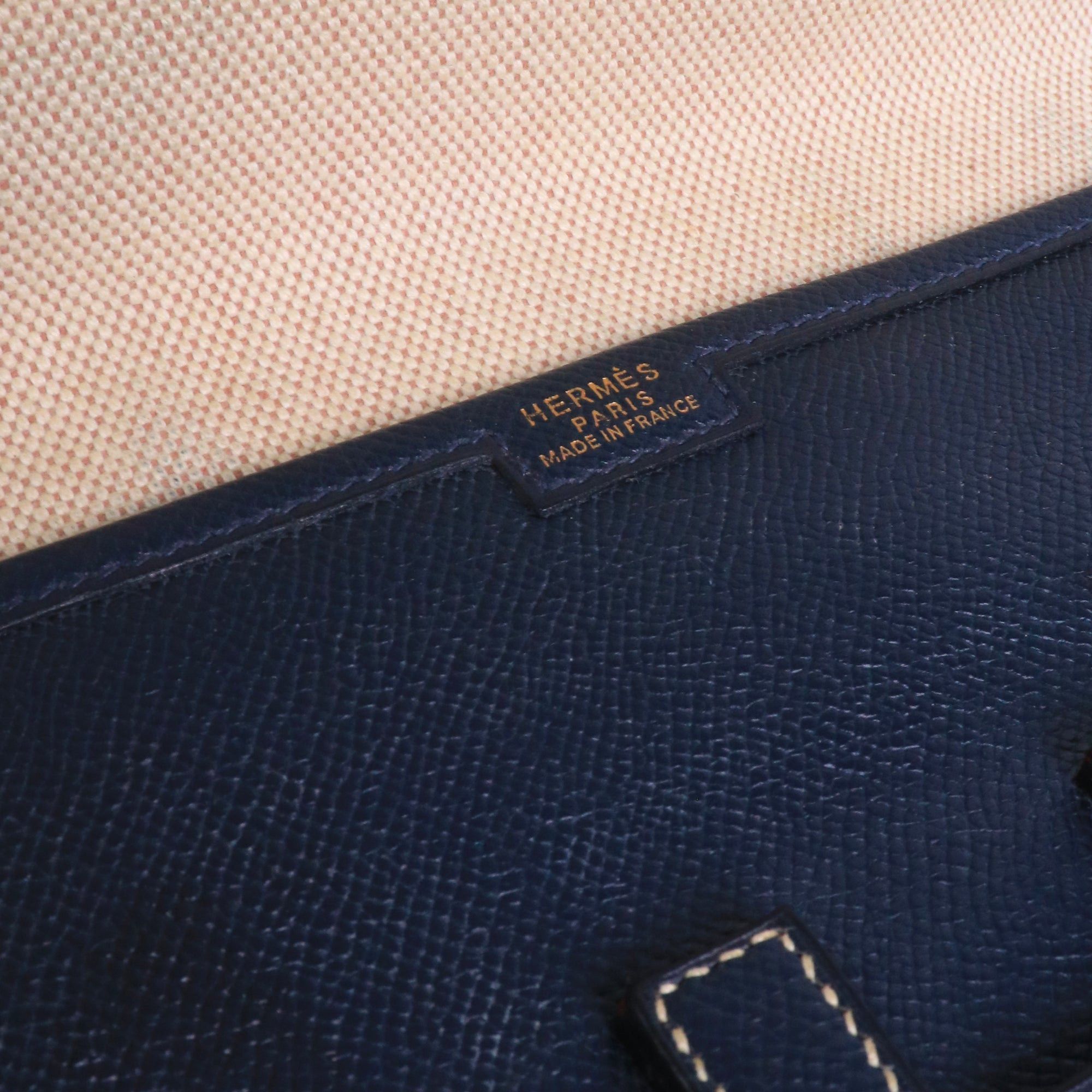 Hermes HERMÈS - Jige Hermès clutch in navy blue epsom leather Size ONE SIZE - 8 Thumbnail