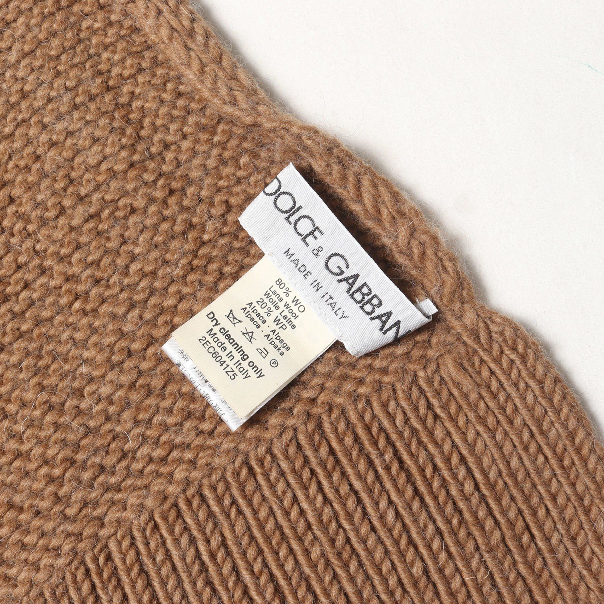 Dolce & Gabbana Dolce & Gabbana DOLCE&GABBANA 00s Alpaca Wool Scarf White Tag Beige Archive Men's Size ONE SIZE - 2 Thumbnail