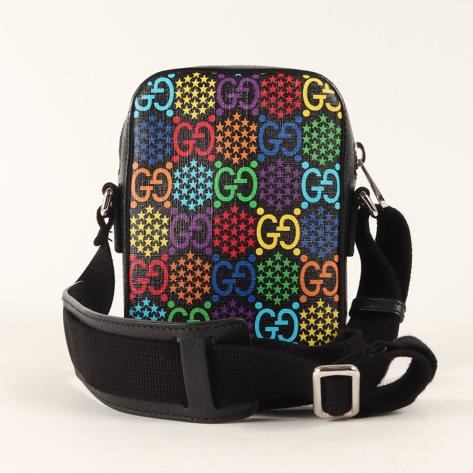 Gucci Gucci GG Psychedelic Shoulder Bag (598103 520198) Black Multicolor Men's Size ONE SIZE - 3 Thumbnail