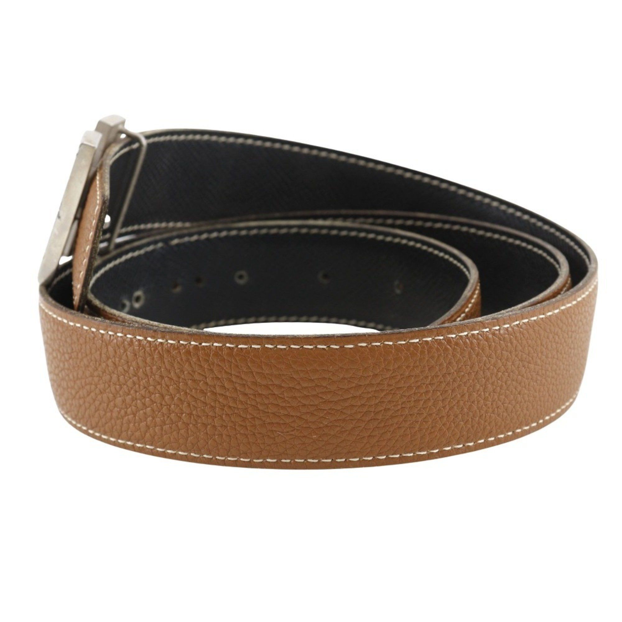 Hermes HERMES H Belt 90 Constance Reversible Leather 2001 Brown/Black □E Men's Size ONE SIZE - 2 Thumbnail