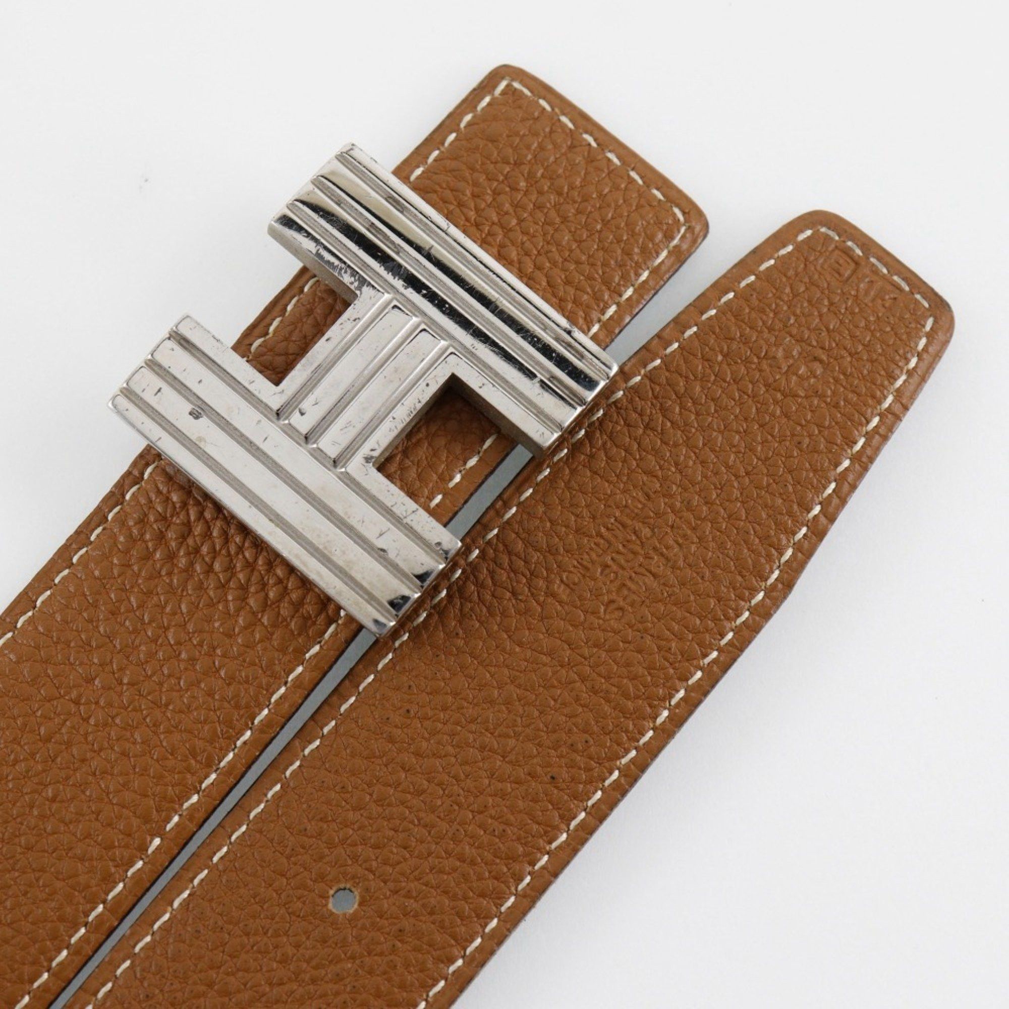 Hermes HERMES H Belt 90 Constance Reversible Leather 2001 Brown/Black □E Men's Size ONE SIZE - 4 Thumbnail