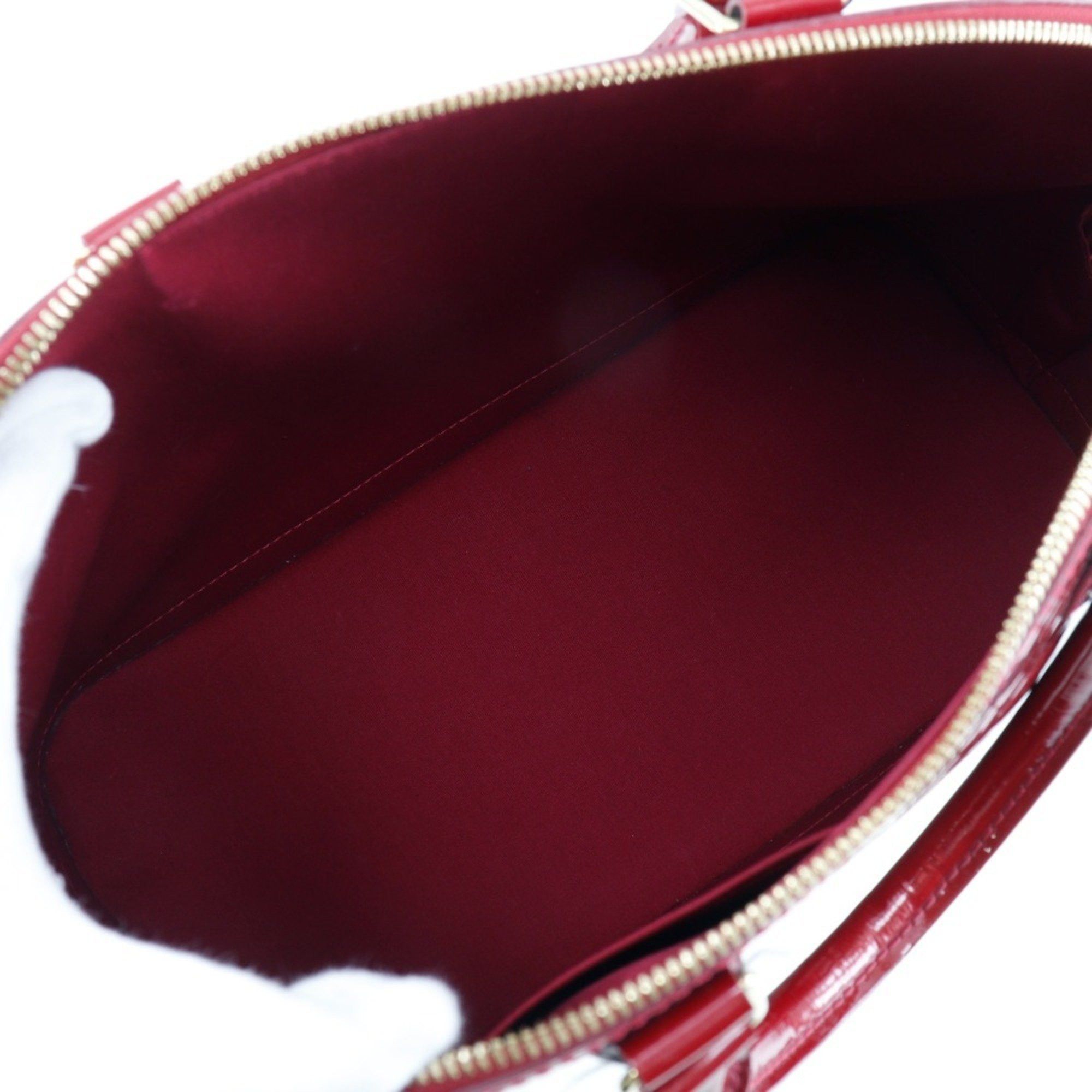 Louis Vuitton Louis Vuitton Alma GM Handbag M93596 Monogram Vernis Pomme d'Amour 2013 Red SN2133 Double Women's Size ONE SIZE - 7 Thumbnail