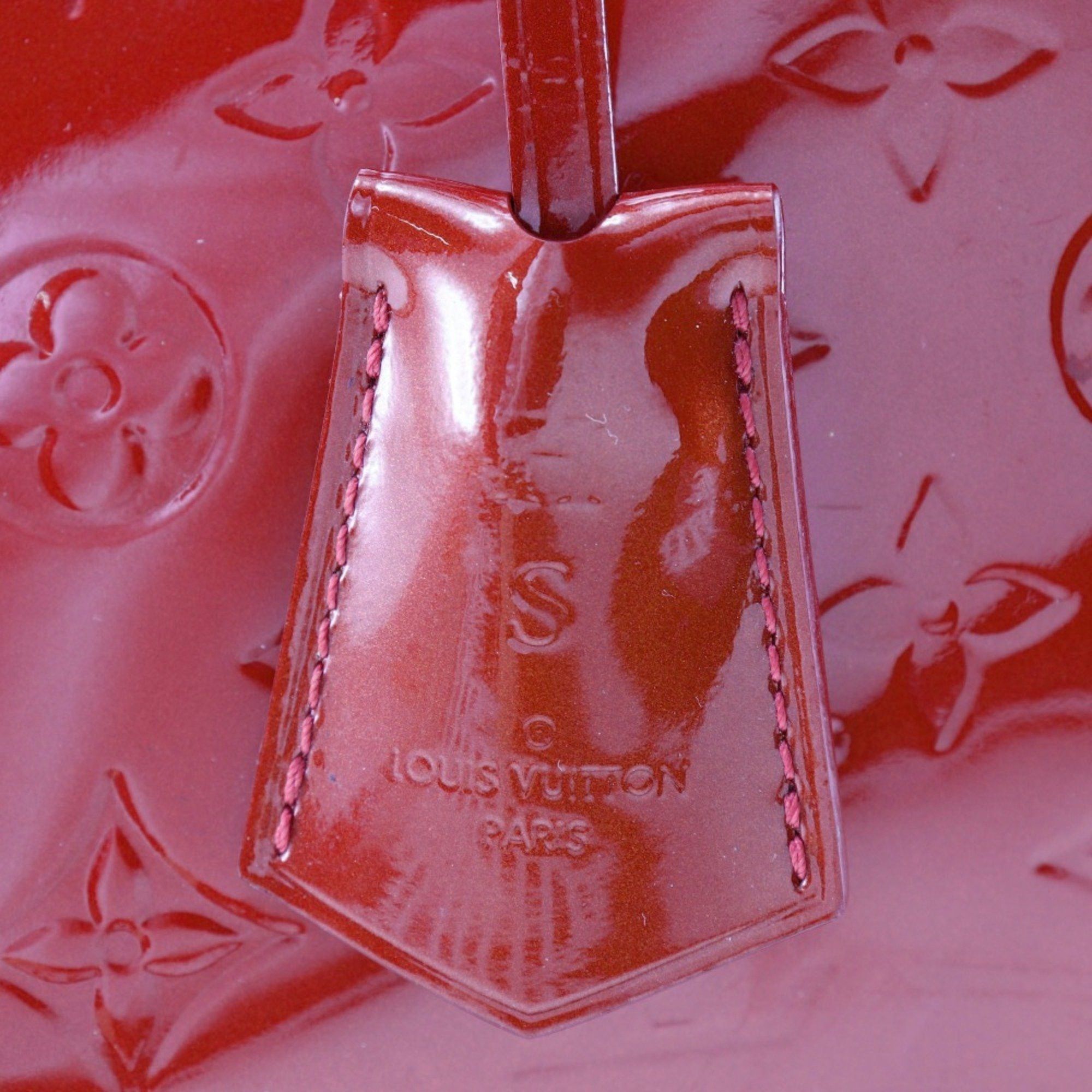 Louis Vuitton Louis Vuitton Alma GM Handbag M93596 Monogram Vernis Pomme d'Amour 2013 Red SN2133 Double Women's Size ONE SIZE - 10 Thumbnail