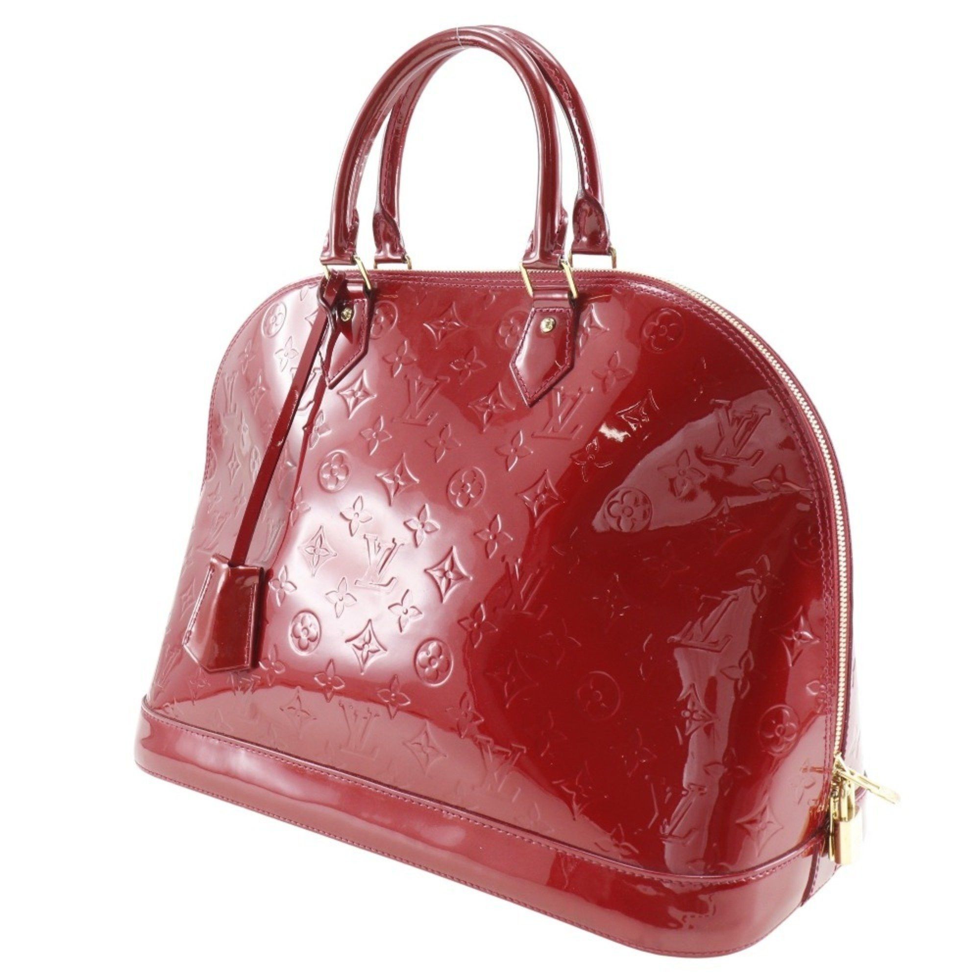 Louis Vuitton Louis Vuitton Alma GM Handbag M93596 Monogram Vernis Pomme d'Amour 2013 Red SN2133 Double Women's Size ONE SIZE - 2 Thumbnail