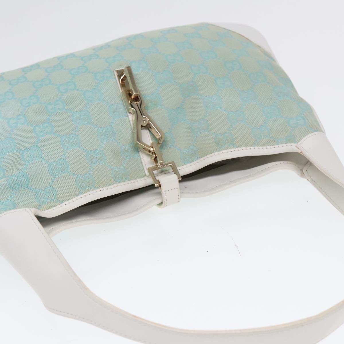 Gucci Jackie Blue Canvas Shoulder Bag (Pre-Owned) Size ONE SIZE - 5 Thumbnail