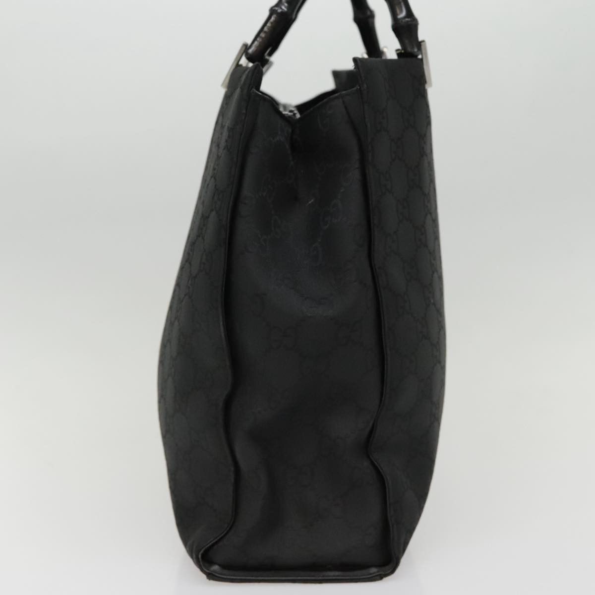 Gucci Bamboo Black Canvas Handbag (Pre-Owned) Size ONE SIZE - 4 Thumbnail