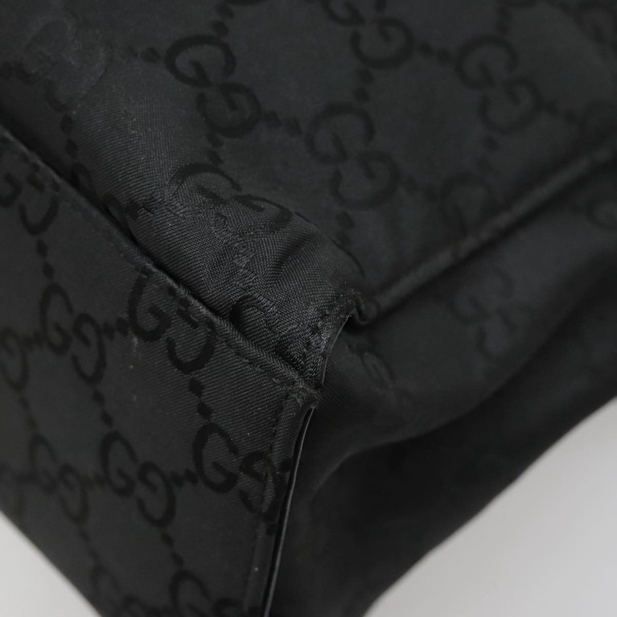 Gucci Bamboo Black Canvas Handbag (Pre-Owned) Size ONE SIZE - 10 Thumbnail