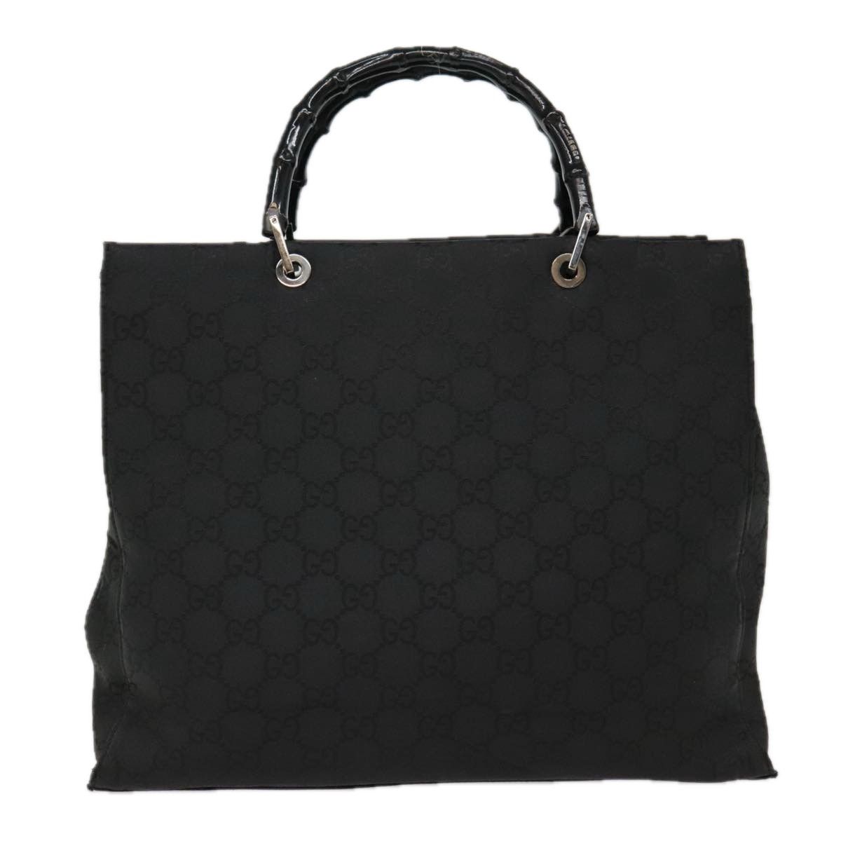 Gucci Bamboo Black Canvas Handbag (Pre-Owned) Size ONE SIZE - 2 Thumbnail