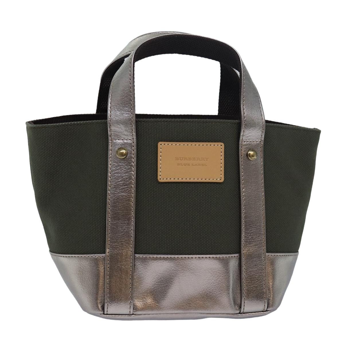 Burberry Blue Label Khaki Canvas Handbag (Pre-Owned) Size ONE SIZE - 14 Thumbnail