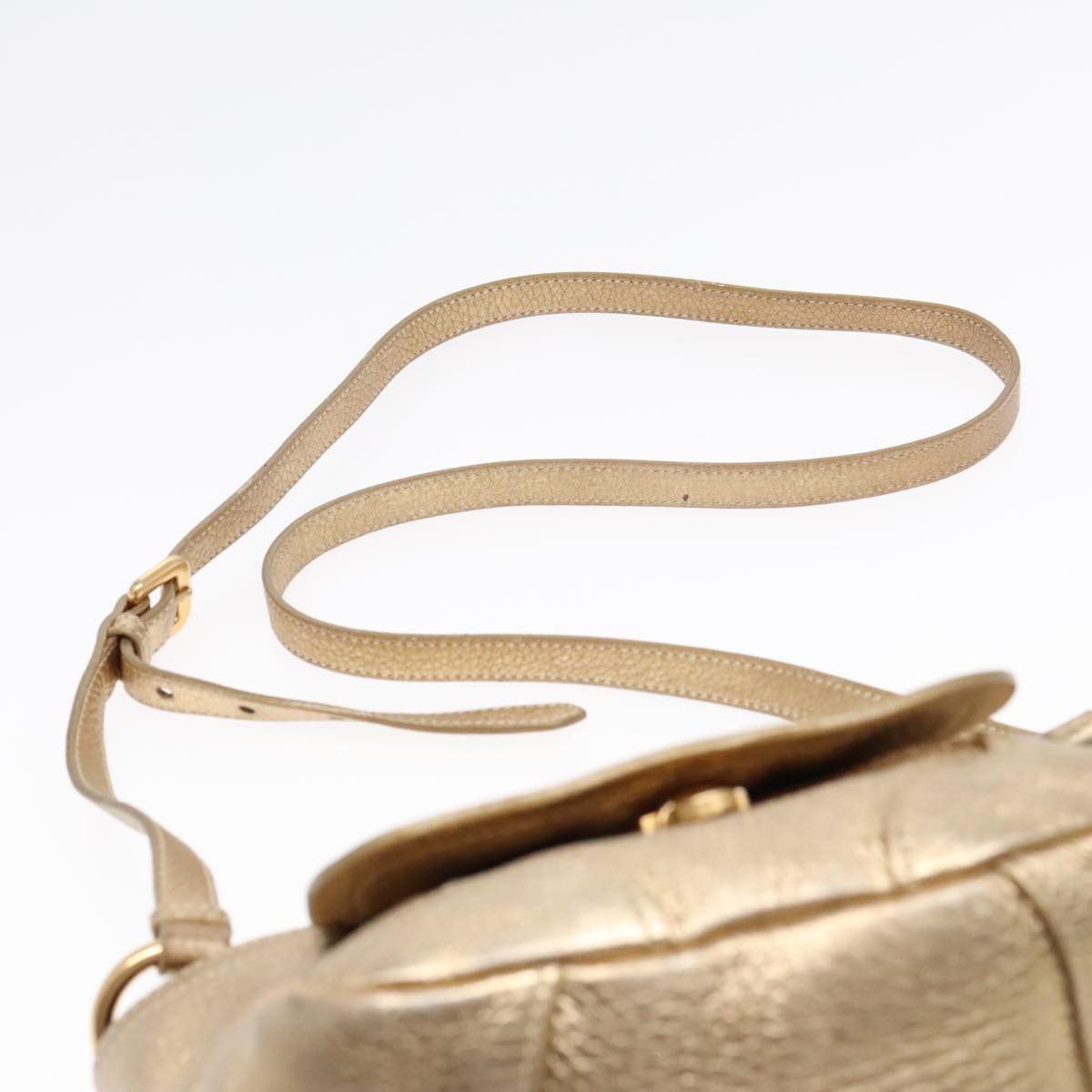 Prada Vitello Gold Leather Shoulder Bag (Pre-Owned) Size ONE SIZE - 6 Thumbnail