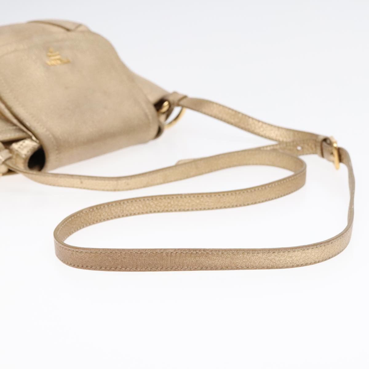 Prada Vitello Gold Leather Shoulder Bag (Pre-Owned) Size ONE SIZE - 5 Thumbnail