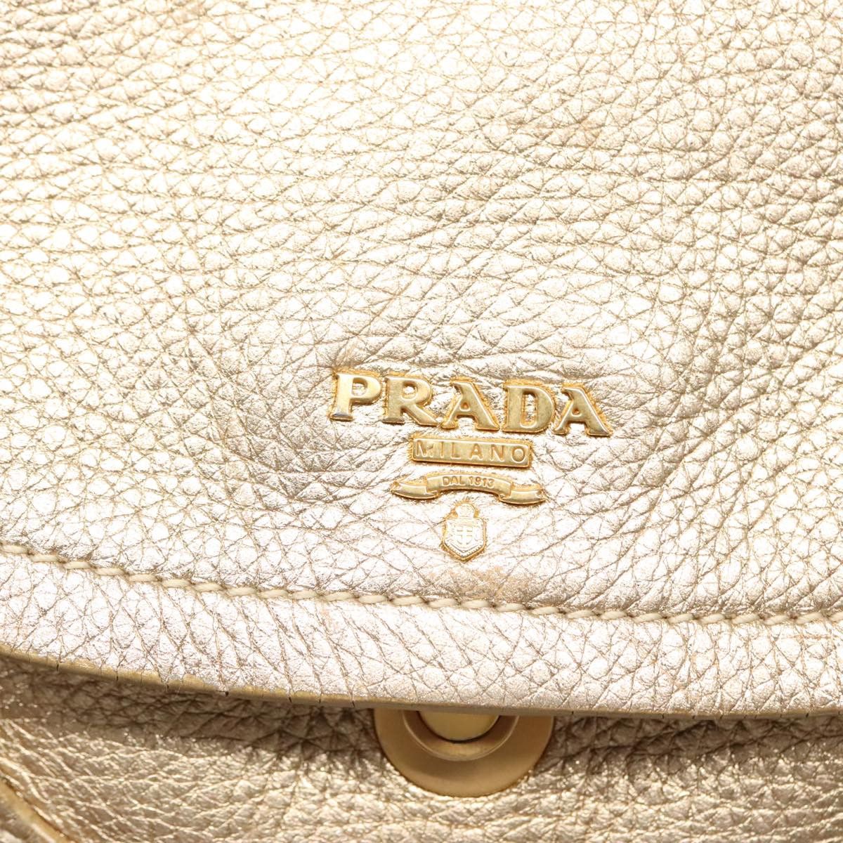 Prada Vitello Gold Leather Shoulder Bag (Pre-Owned) Size ONE SIZE - 19 Thumbnail