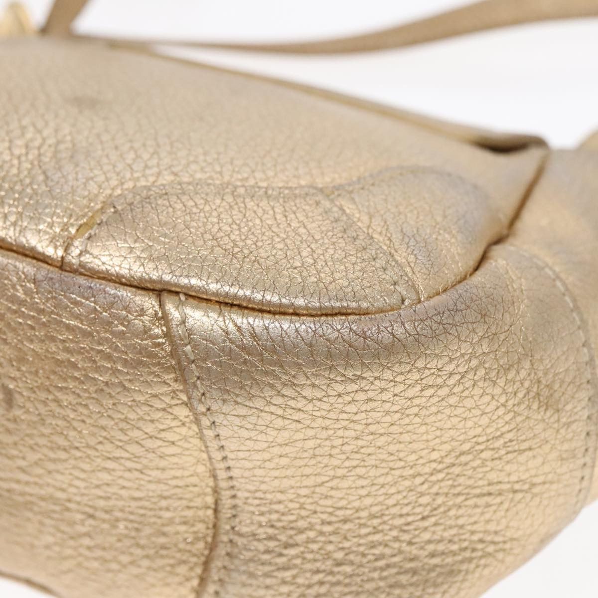 Prada Vitello Gold Leather Shoulder Bag (Pre-Owned) Size ONE SIZE - 9 Thumbnail