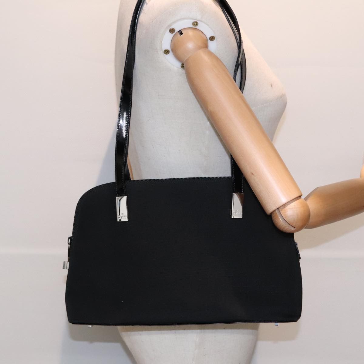 Gucci Black Canvas Shoulder Bag (Pre-Owned) Size ONE SIZE - 14 Thumbnail