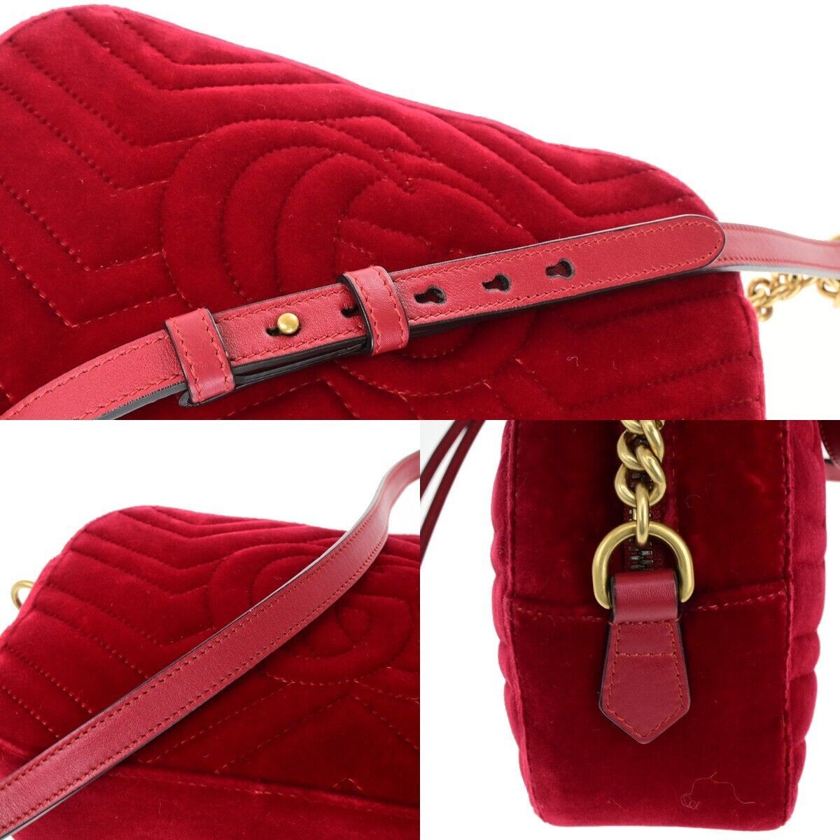 Gucci Gg Marmont Red Synthetic Handbag (Pre-Owned) Size ONE SIZE - 12 Thumbnail