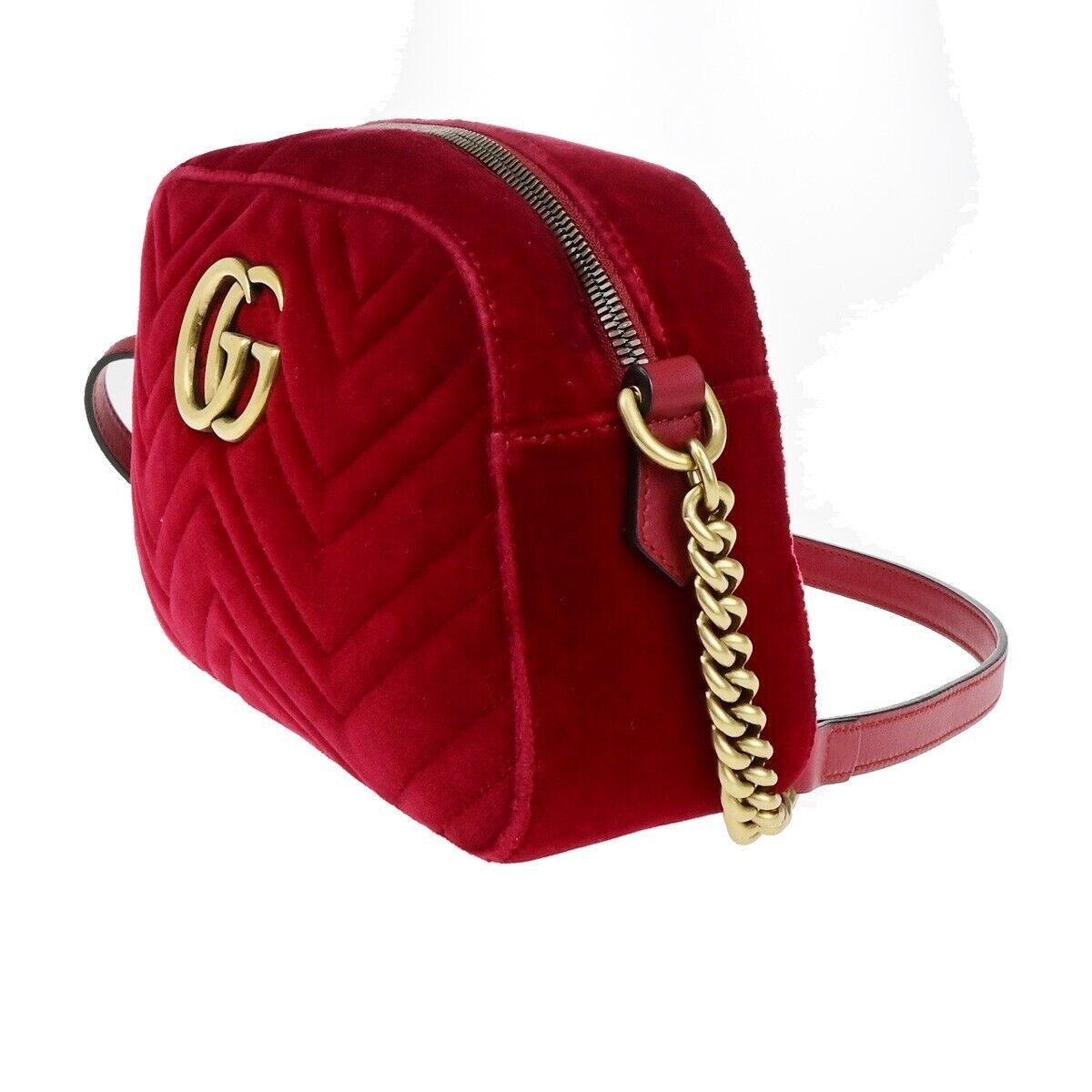 Gucci Gg Marmont Red Synthetic Handbag (Pre-Owned) Size ONE SIZE - 3 Thumbnail