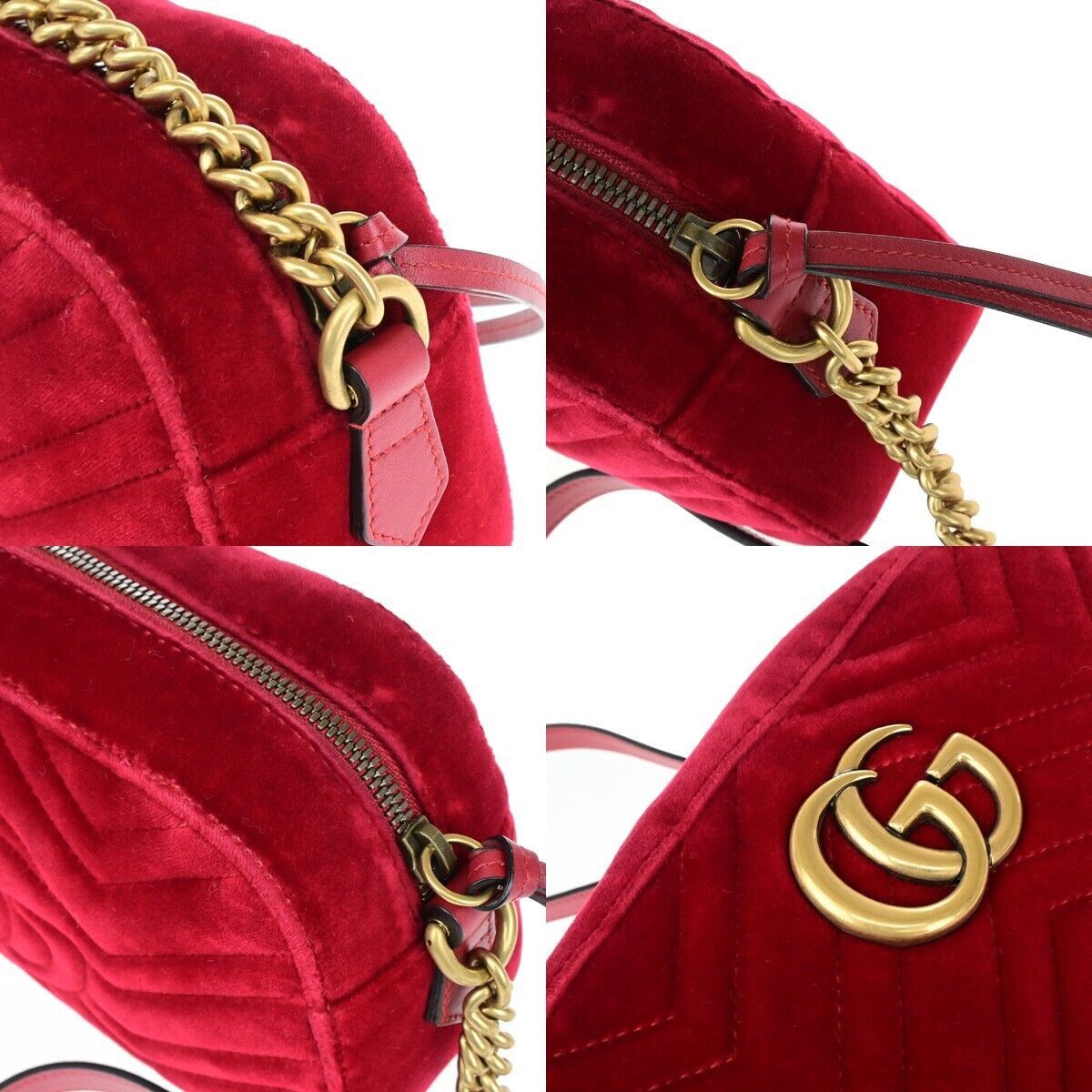 Gucci Gg Marmont Red Synthetic Handbag (Pre-Owned) Size ONE SIZE - 7 Thumbnail