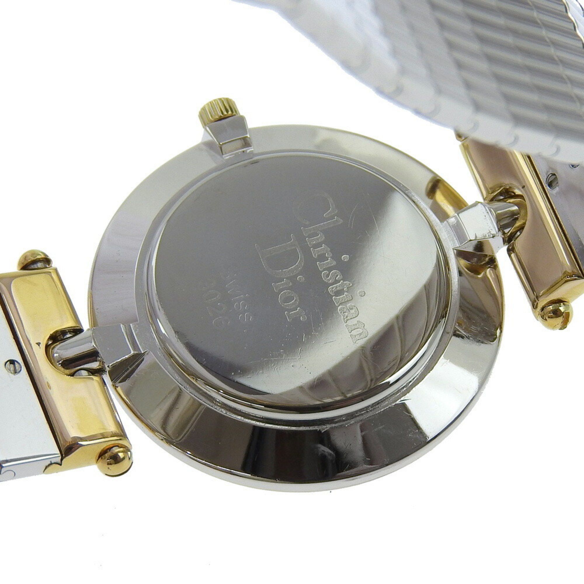 Dior Christian Dior Watch 3026 Stainless Steel x Gold Plated Quartz Analog Display Black Dial Women's Size ONE SIZE - 6 Thumbnail