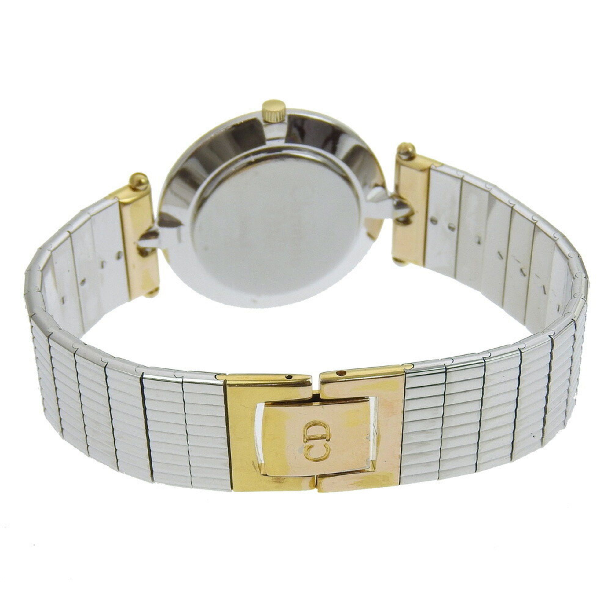 Dior Christian Dior Watch 3026 Stainless Steel x Gold Plated Quartz Analog Display Black Dial Women's Size ONE SIZE - 4 Thumbnail