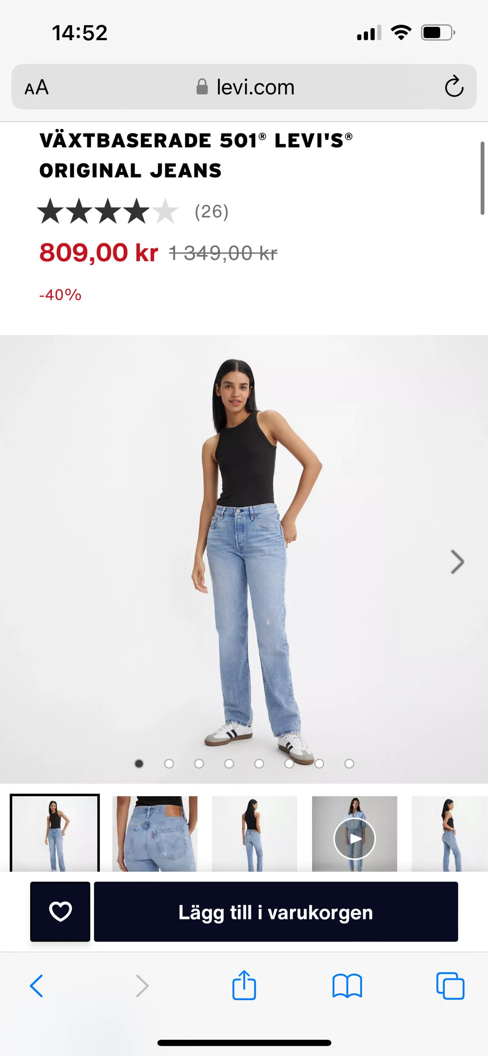 Levi's Levi's 501 CT Jeans Size 25" / US 0 / IT 36 - 4 Thumbnail