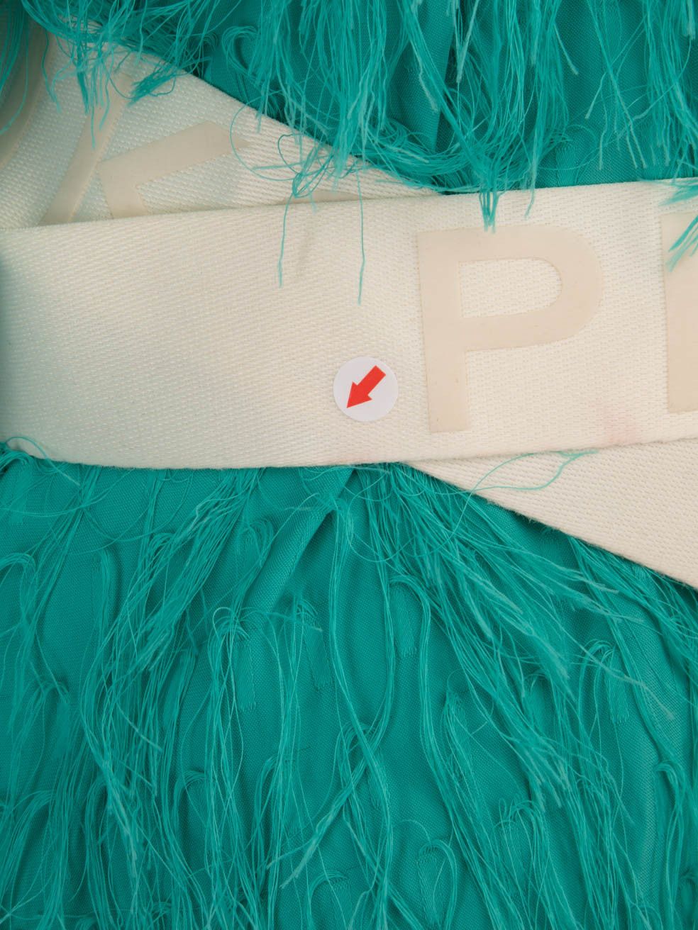Pinko Turquoise Tassel Mini Dress Size XS / US 0-2 / IT 36-38 - 6 Thumbnail