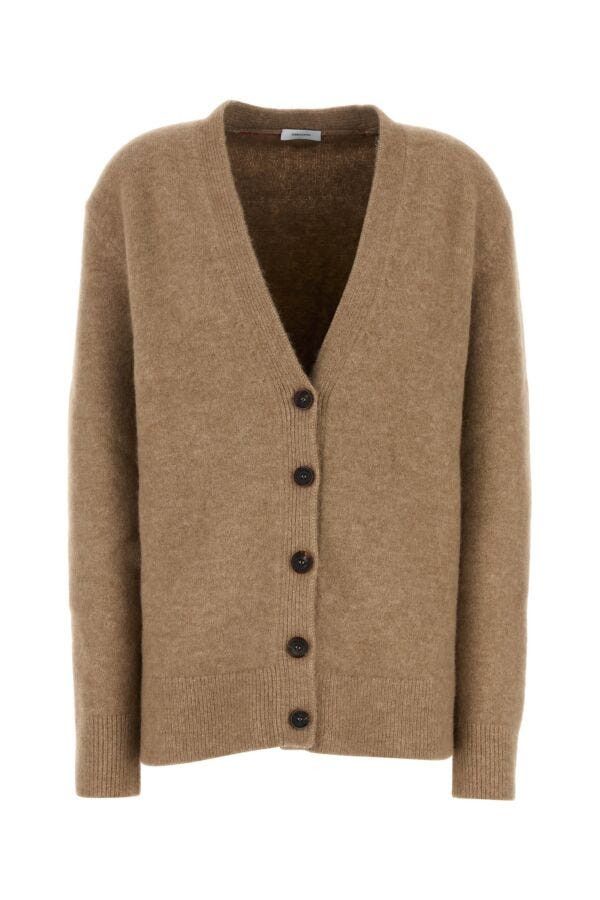 Salvatore Ferragamo Camel Stretch Alpaca Blend Oversize Cardigan Size XS / US 0-2 / IT 36-38 - 3 Thumbnail