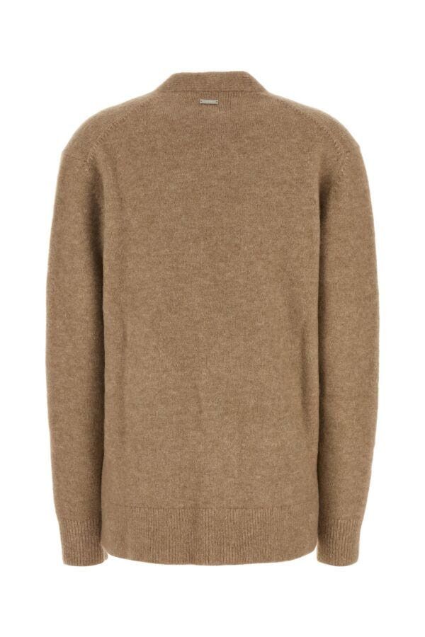 Salvatore Ferragamo Camel Stretch Alpaca Blend Oversize Cardigan Size XS / US 0-2 / IT 36-38 - 4 Thumbnail