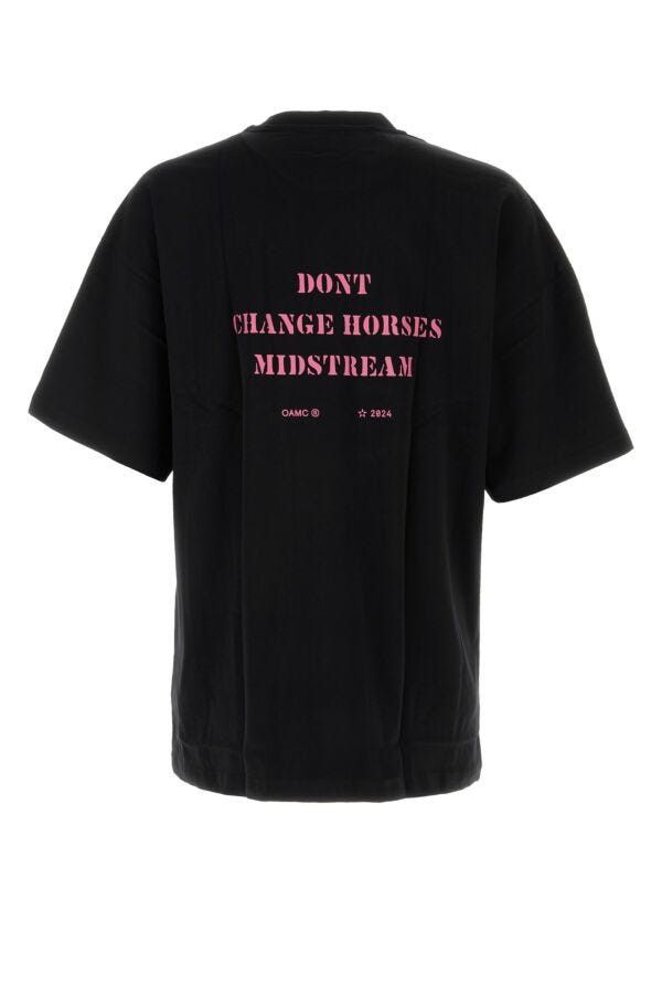 OAMC Black Cotton T-Shirt Size US M / EU 48-50 / 2 - 4 Thumbnail