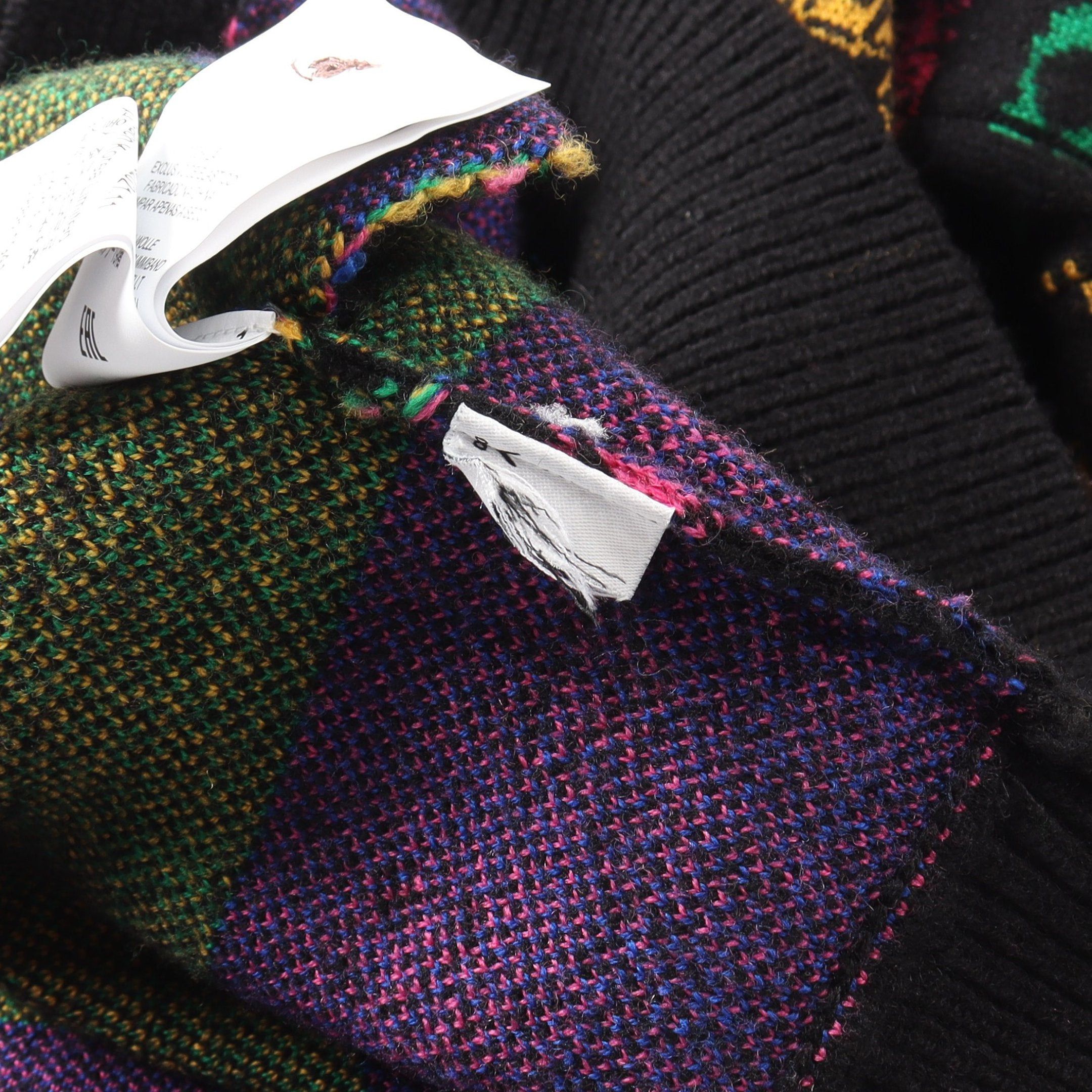 Coach Coach Hose And Carriage Cardigan V-Neck Wool Black Multicolor Size ONE SIZE - 5 Thumbnail