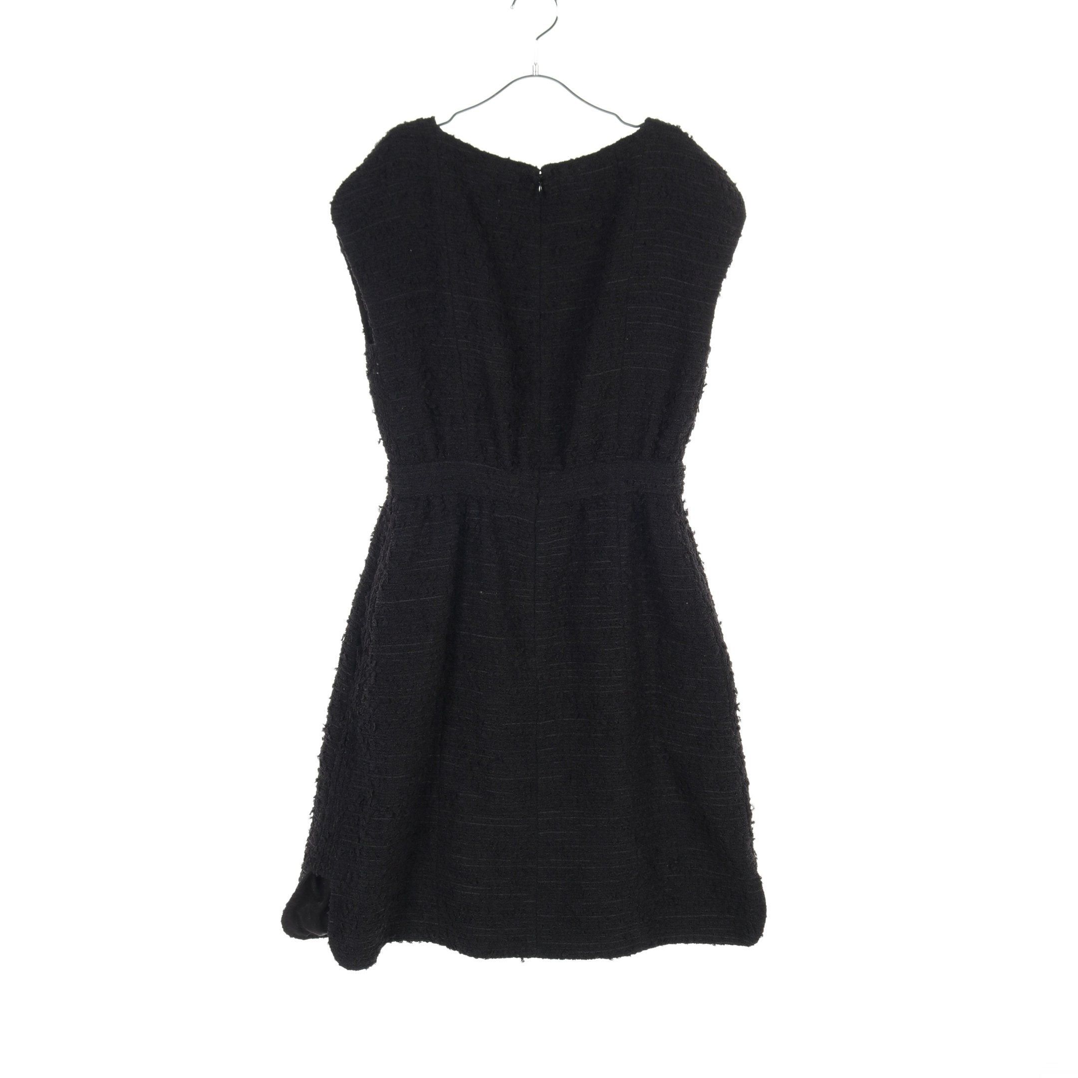 Chanel Chanel Tweed One Piece No Sleeve Nylon Cotton Wool Black Size ONE SIZE - 2 Thumbnail