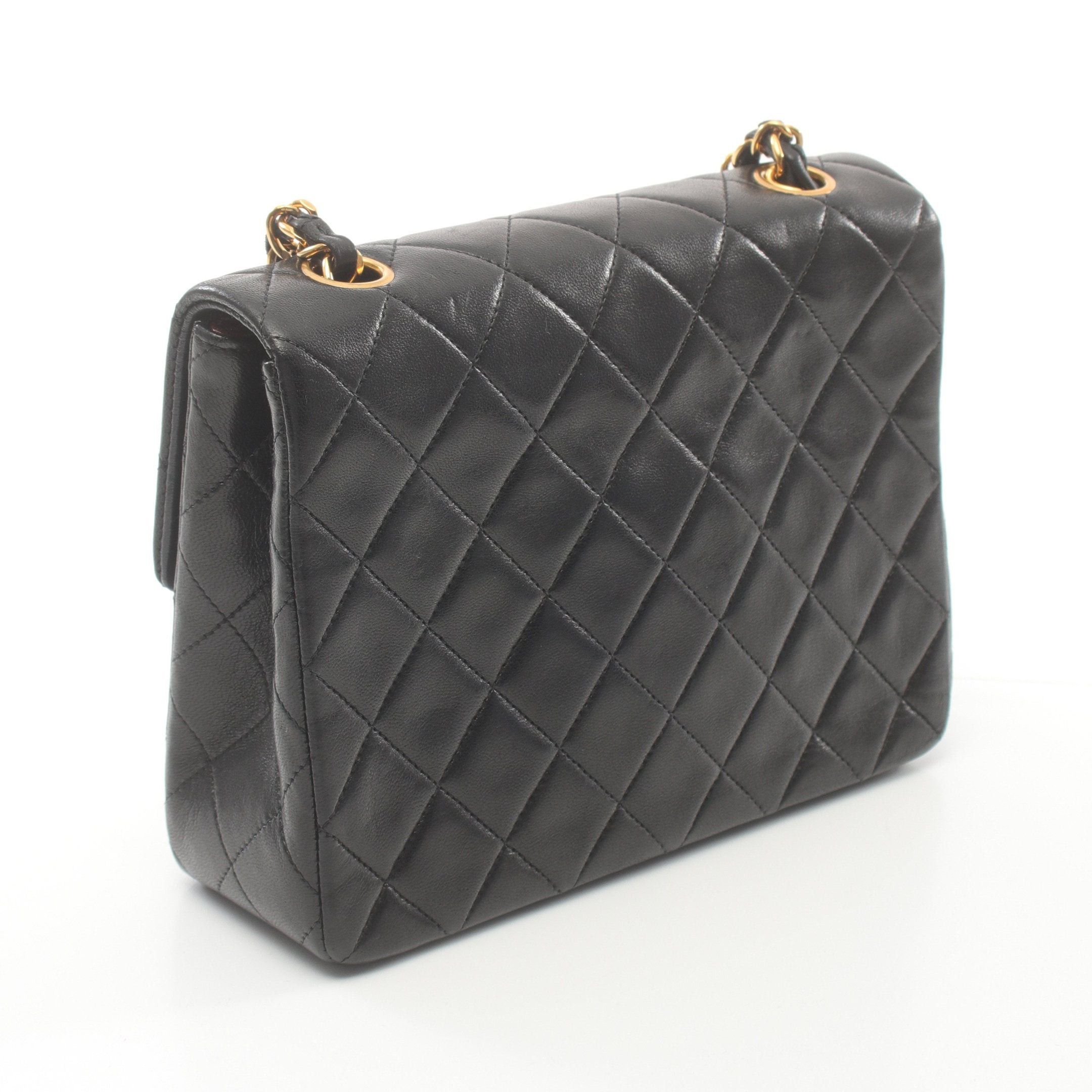 Chanel Chanel Matelasse Chain Shoulder Bag Lambskin Black Gold Hardware Size ONE SIZE - 2 Thumbnail