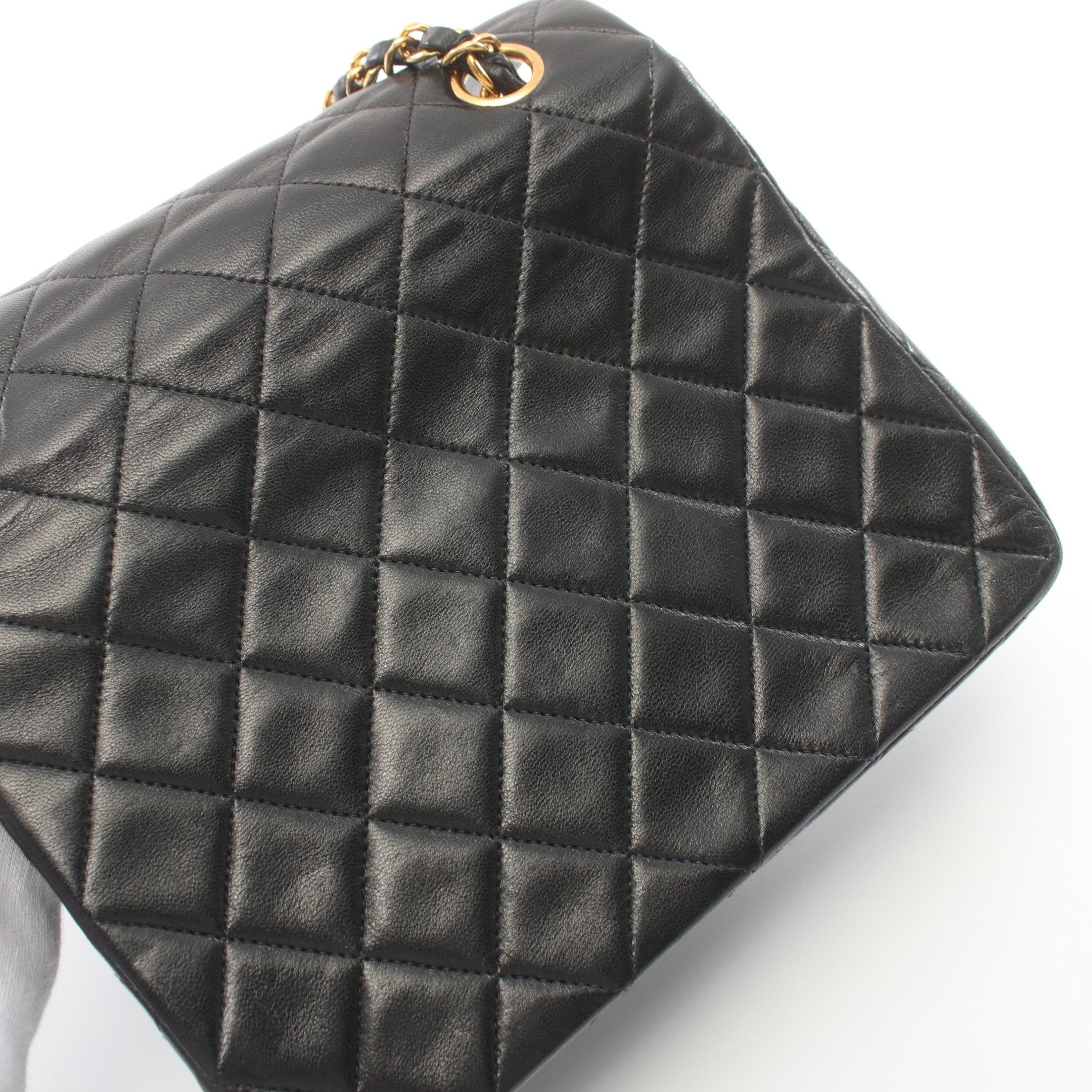 Chanel Chanel Matelasse Chain Shoulder Bag Lambskin Black Gold Hardware Size ONE SIZE - 7 Thumbnail