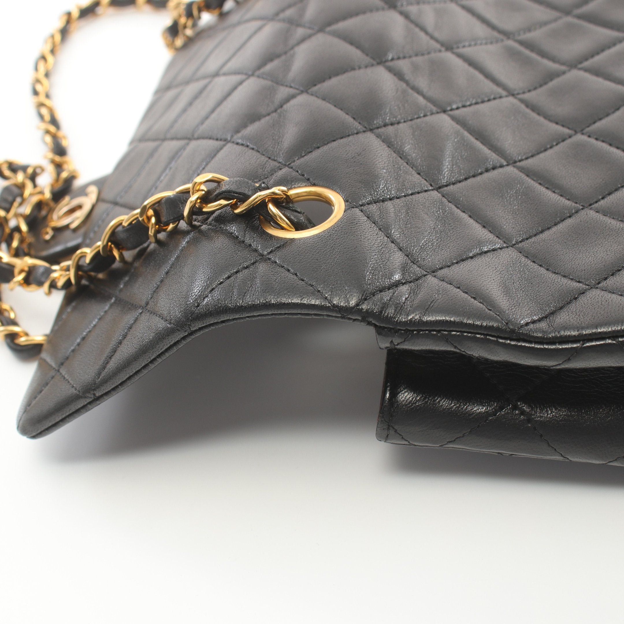 Chanel Chanel Matelasse Chain Shoulder Bag Lambskin Black Gold Hardware Size ONE SIZE - 8 Thumbnail