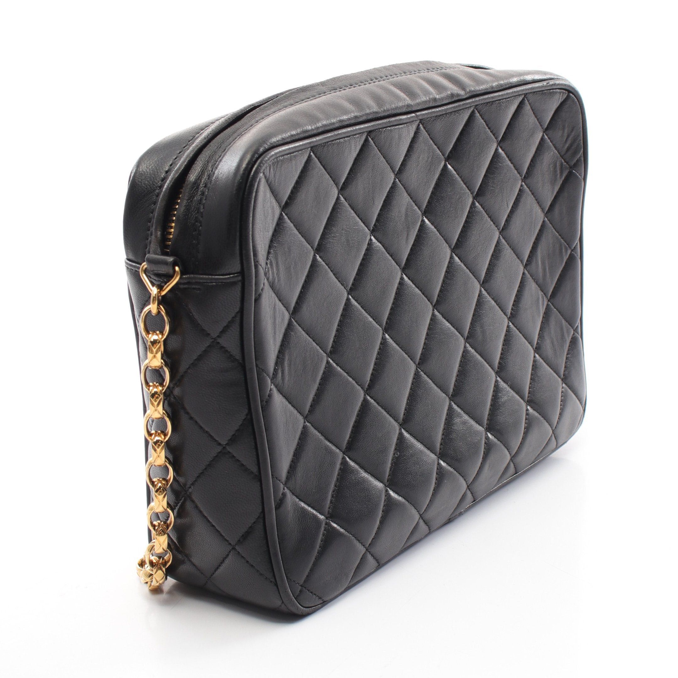 Chanel Chanel Matelasse Chain Shoulder Bag Lambskin Black Gold Hardware Size ONE SIZE - 2 Thumbnail