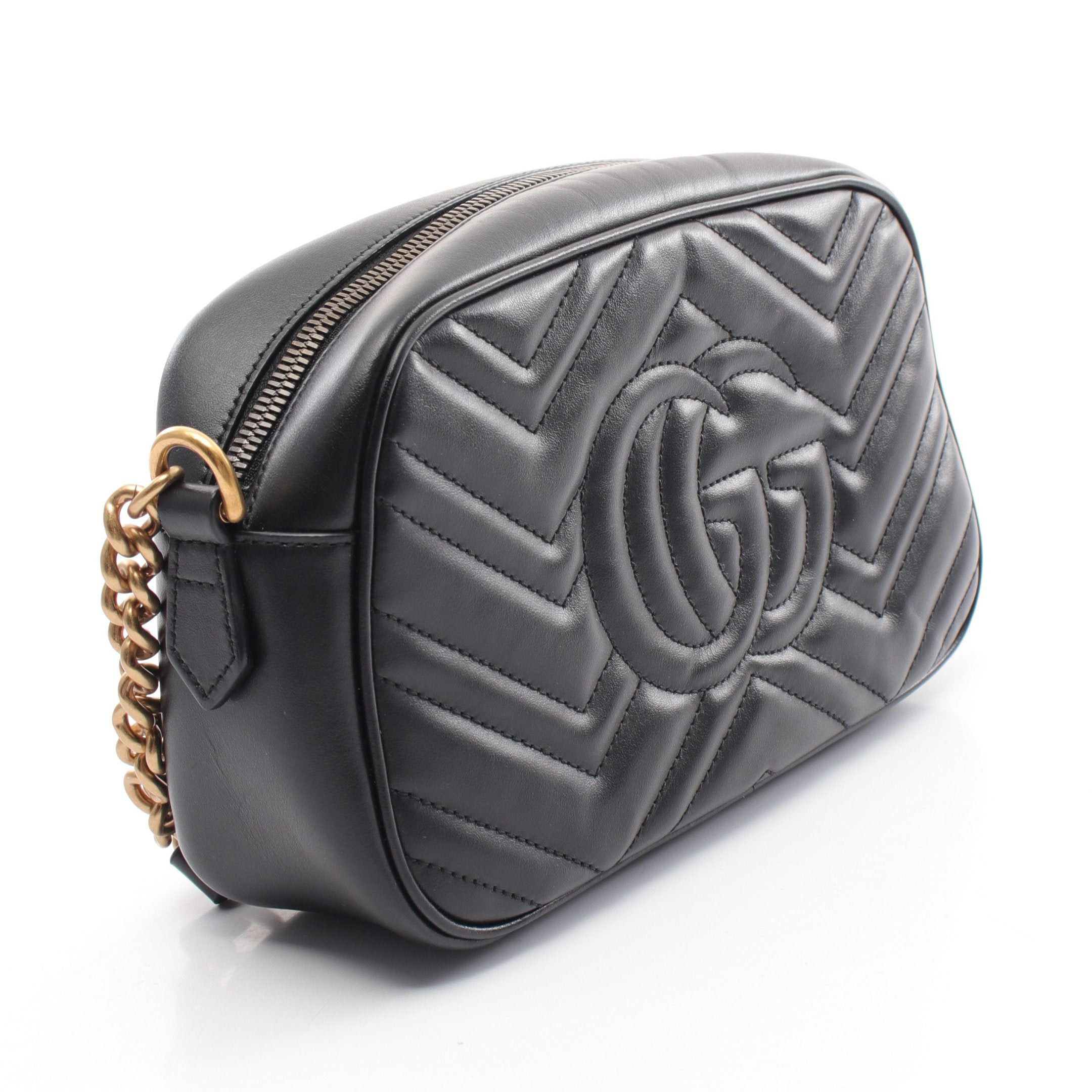 Gucci Gucci Gg Marmont Chain Shoulder Bag Leather Black Size ONE SIZE - 2 Thumbnail