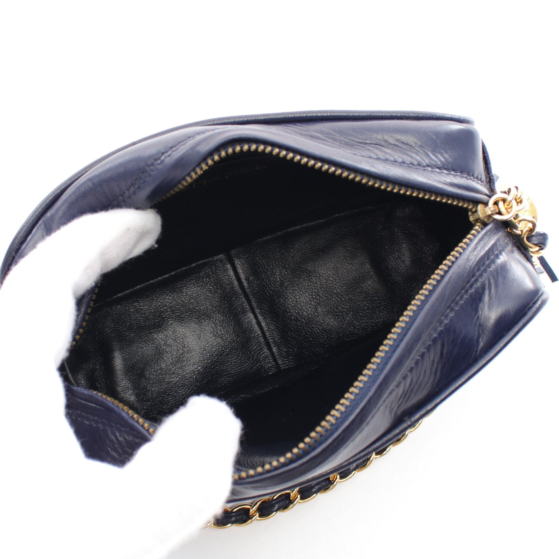 Chanel Chanel Matelasse Chain Shoulder Bag Tassel Satin Lambskin Dark Navy Gold Hardware Size ONE SIZE - 3 Thumbnail