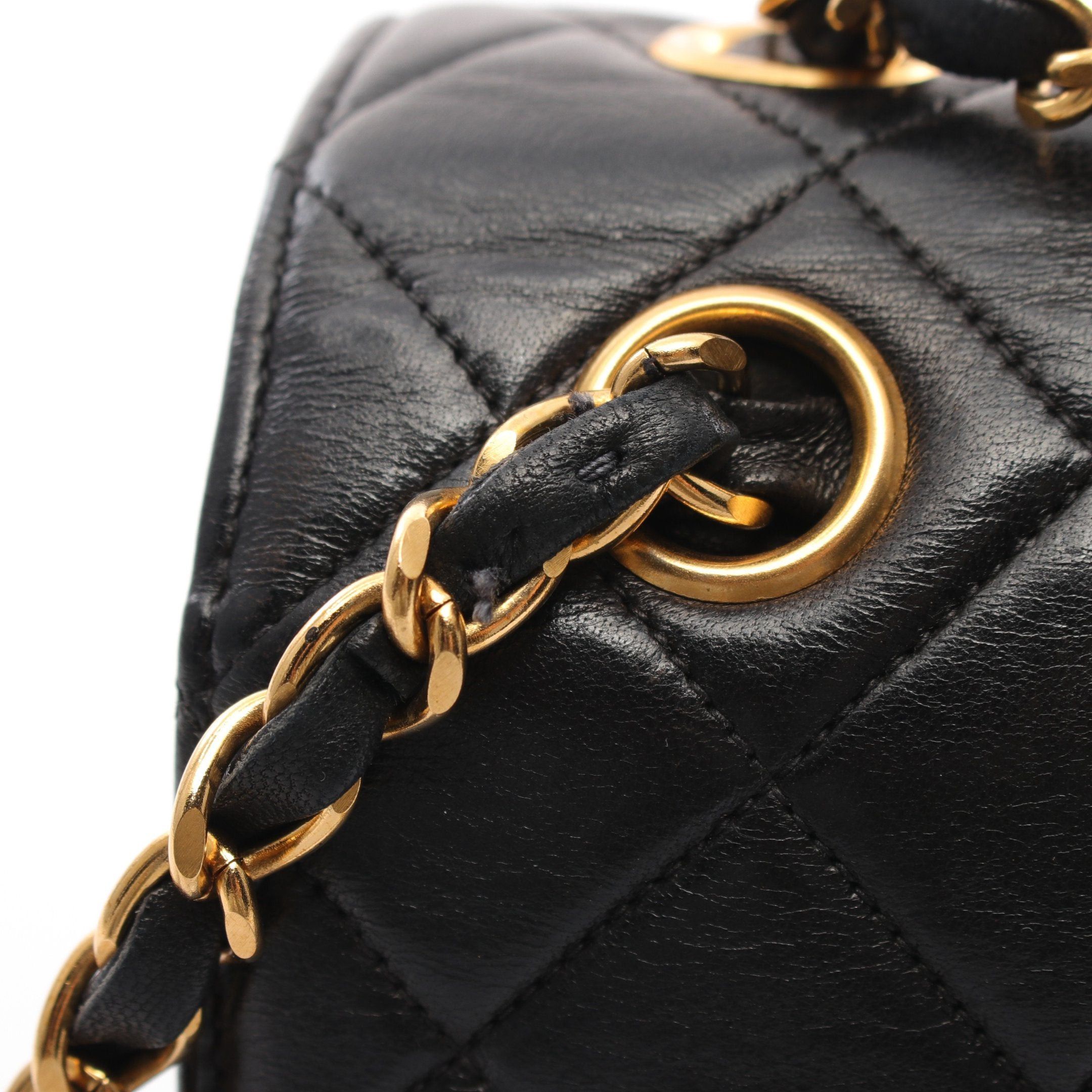 Chanel Chanel Matelasse Double Face Chain Shoulder Bag Lambskin Black Gold Hardware Size ONE SIZE - 10 Thumbnail