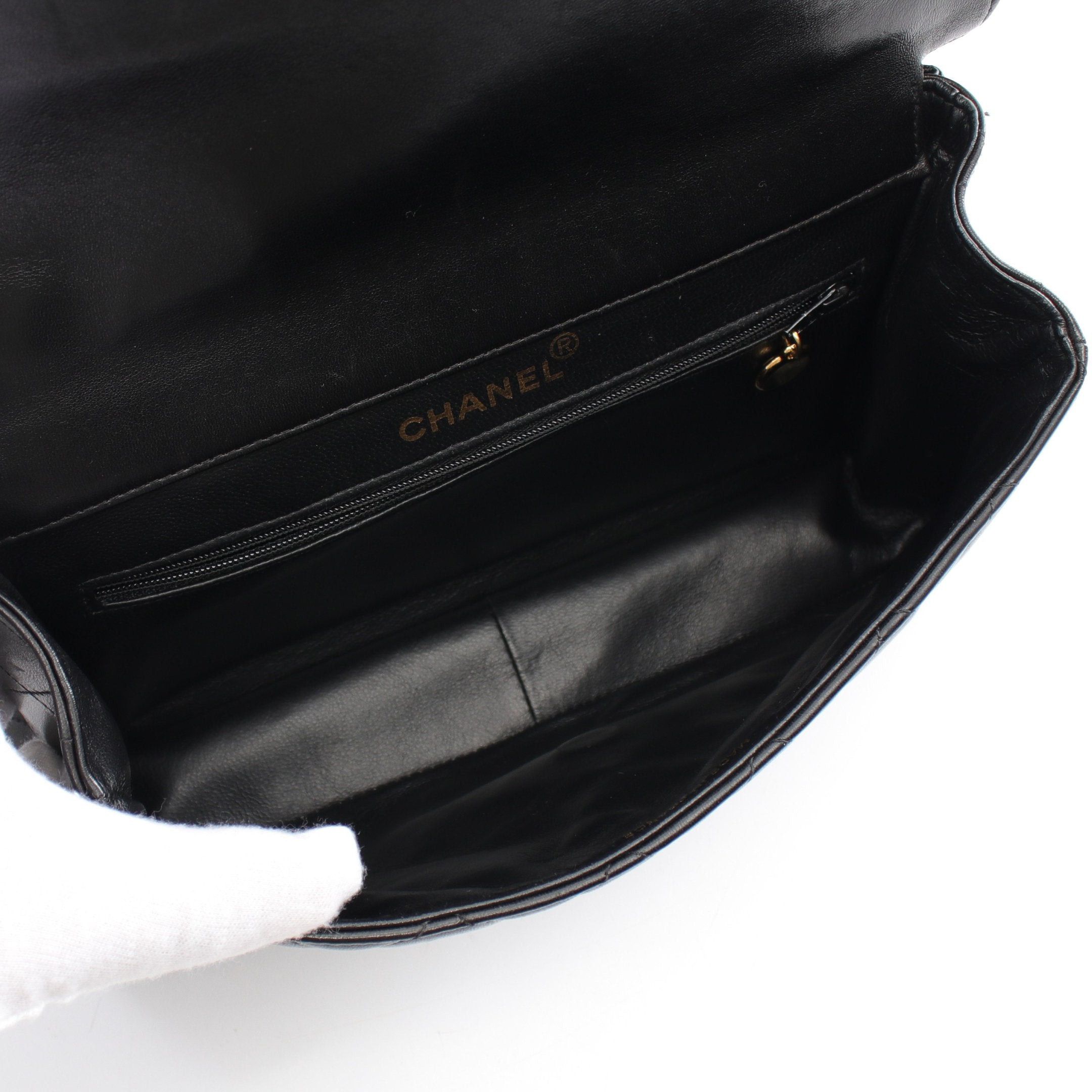 Chanel Chanel Matelasse Double Face Chain Shoulder Bag Lambskin Black Gold Hardware Size ONE SIZE - 3 Thumbnail