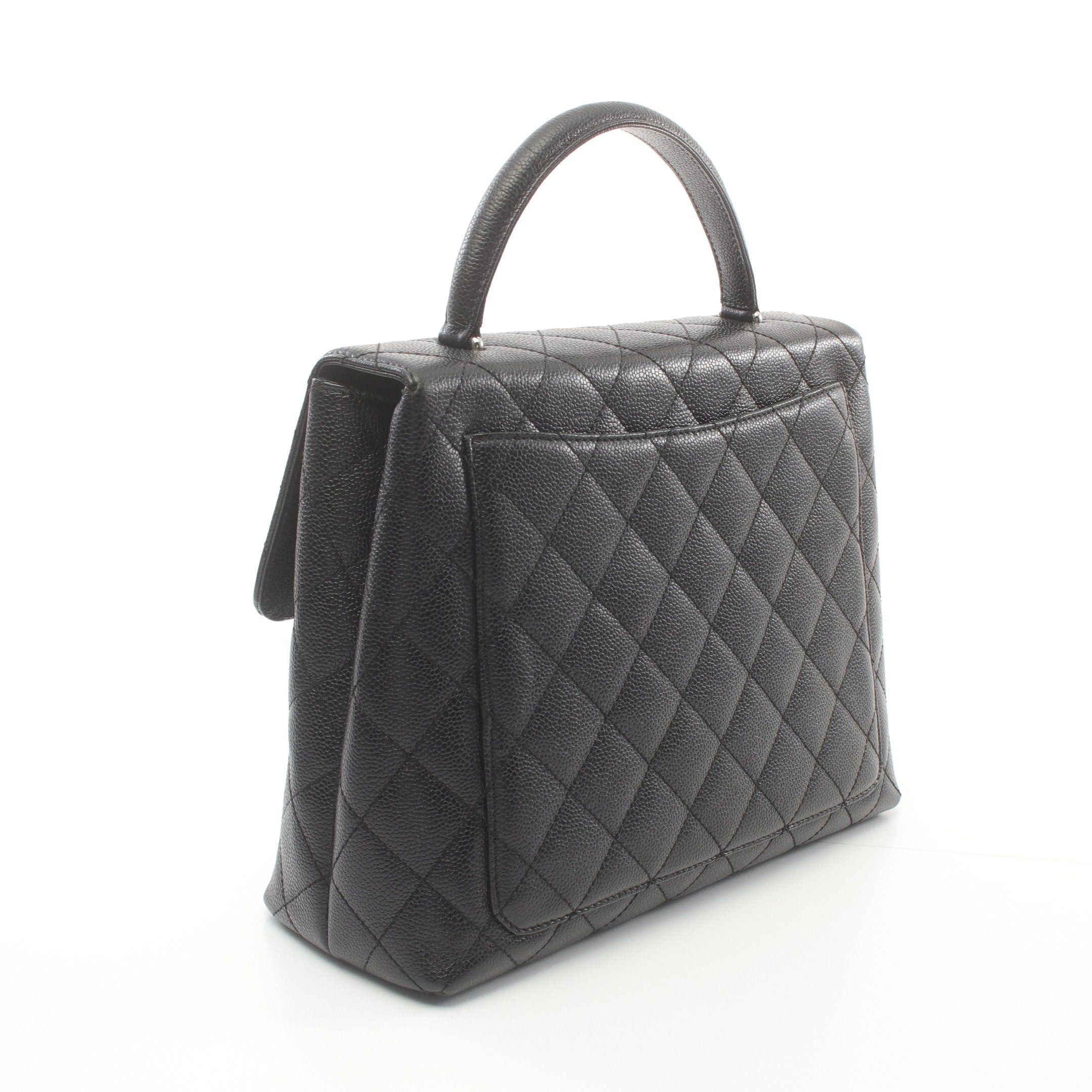 Chanel Chanel Matelasse Handbag Caviar Skin Black Silver Hardware Size ONE SIZE - 2 Thumbnail