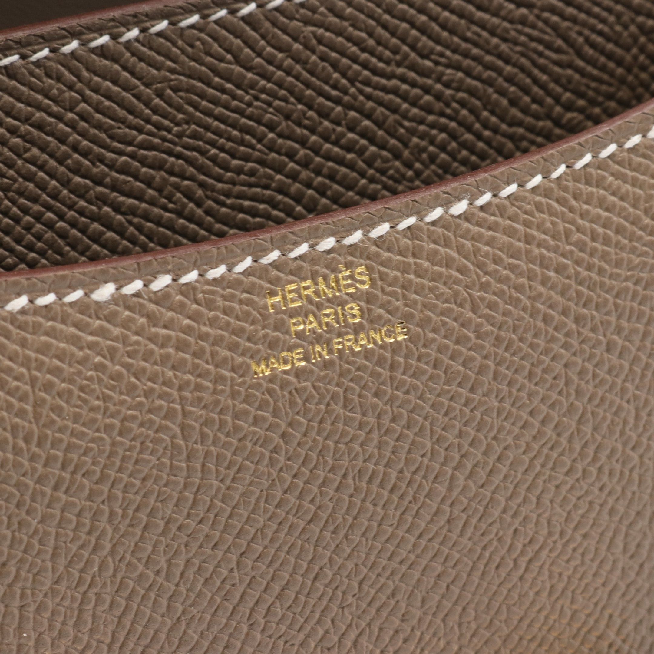 Hermes Hermes Constance 3 Mini Miroir Etoupe Shoulder Bag Veau Epsom Gray Brown Gold Hardware B Stamp Size ONE SIZE - 4 Thumbnail