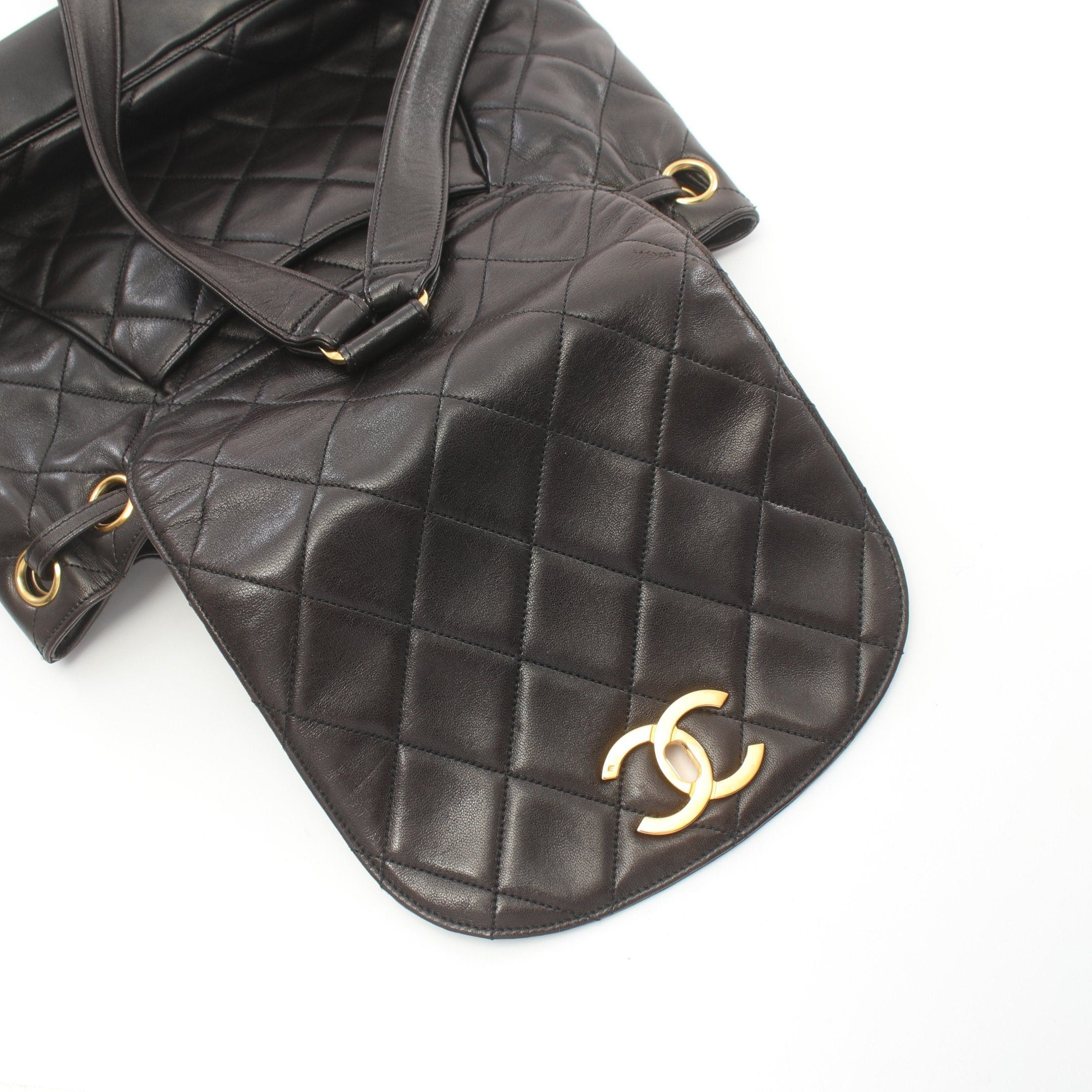 Chanel Chanel Matelasse Backpack Rucksack Lambskin Black Gold Hardware Size ONE SIZE - 6 Thumbnail