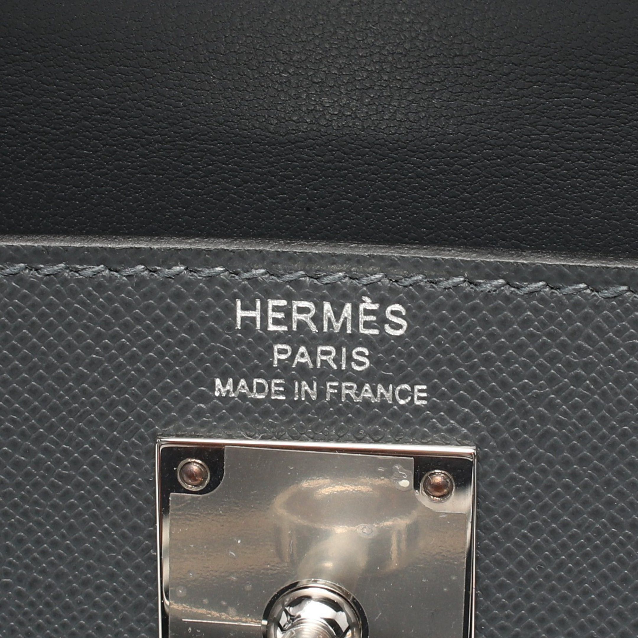Hermes Hermes Kelly Elan Grimeyer Shoulder Bag Vomadam Gray Silver Hardware Double Engraved Size ONE SIZE - 4 Thumbnail