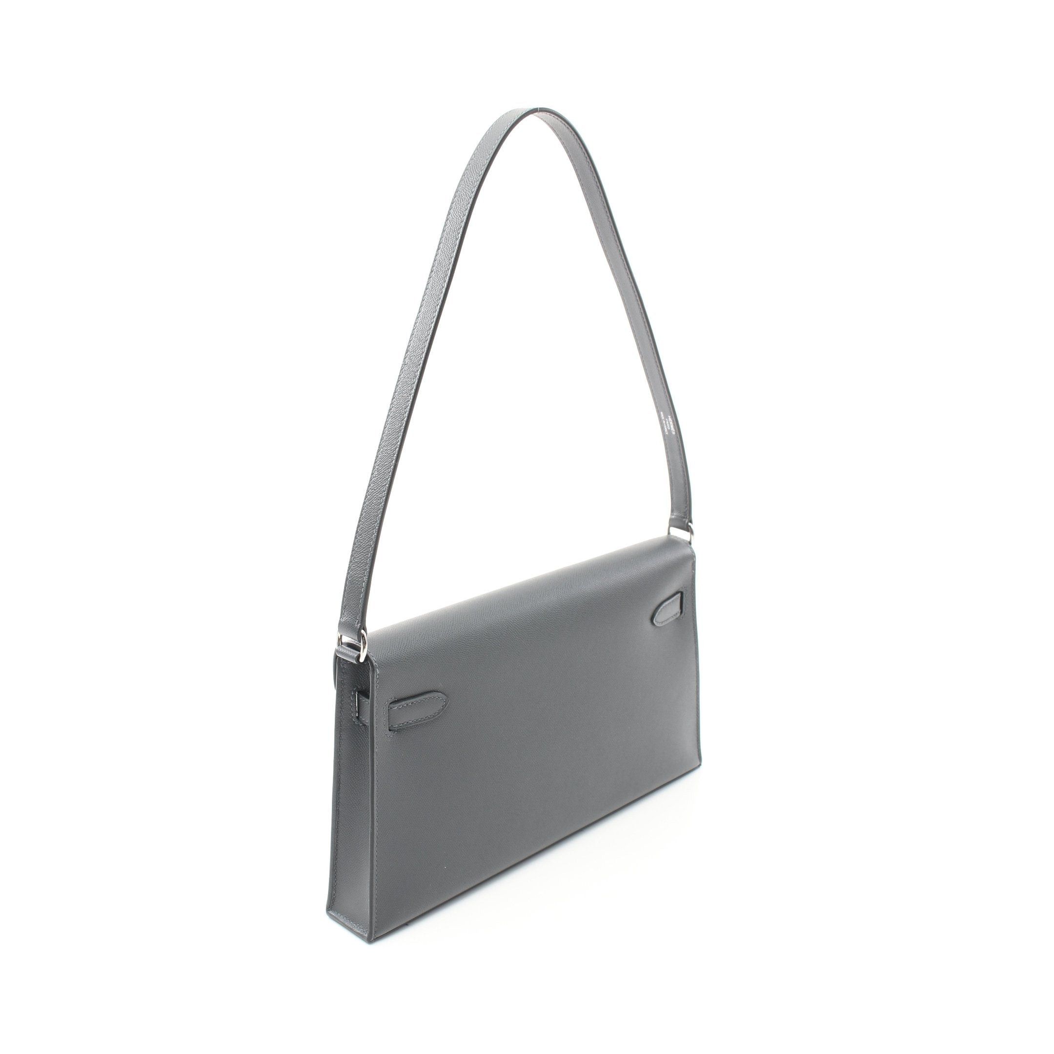 Hermes Hermes Kelly Elan Grimeyer Shoulder Bag Vomadam Gray Silver Hardware Double Engraved Size ONE SIZE - 2 Thumbnail